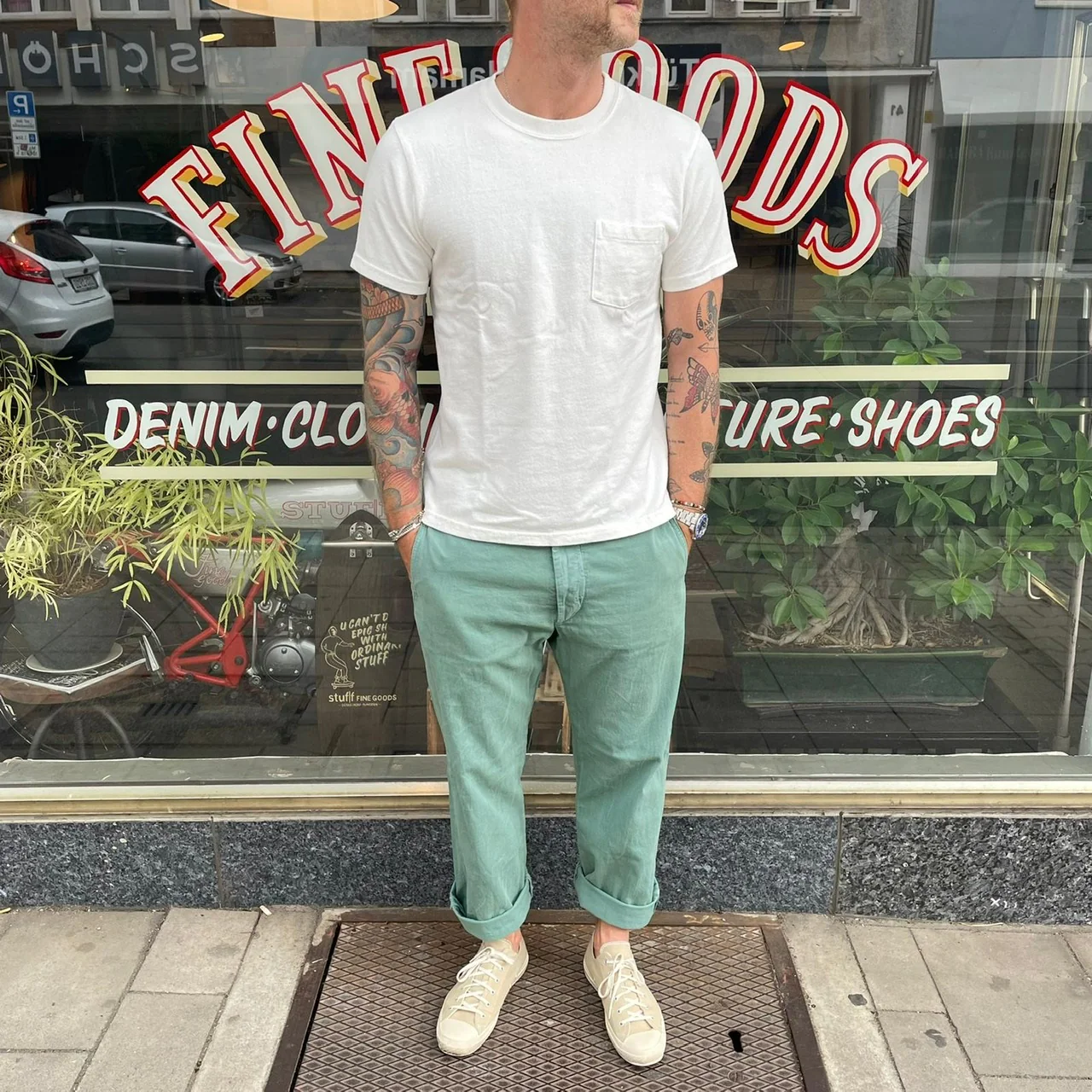 rrl | field chino faded teal - Image 2