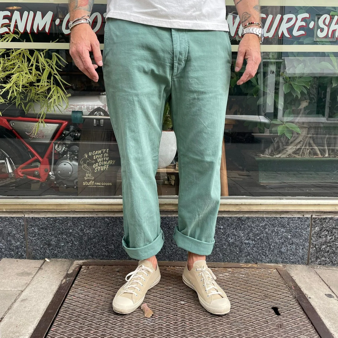 rrl | field chino faded teal - Image 3