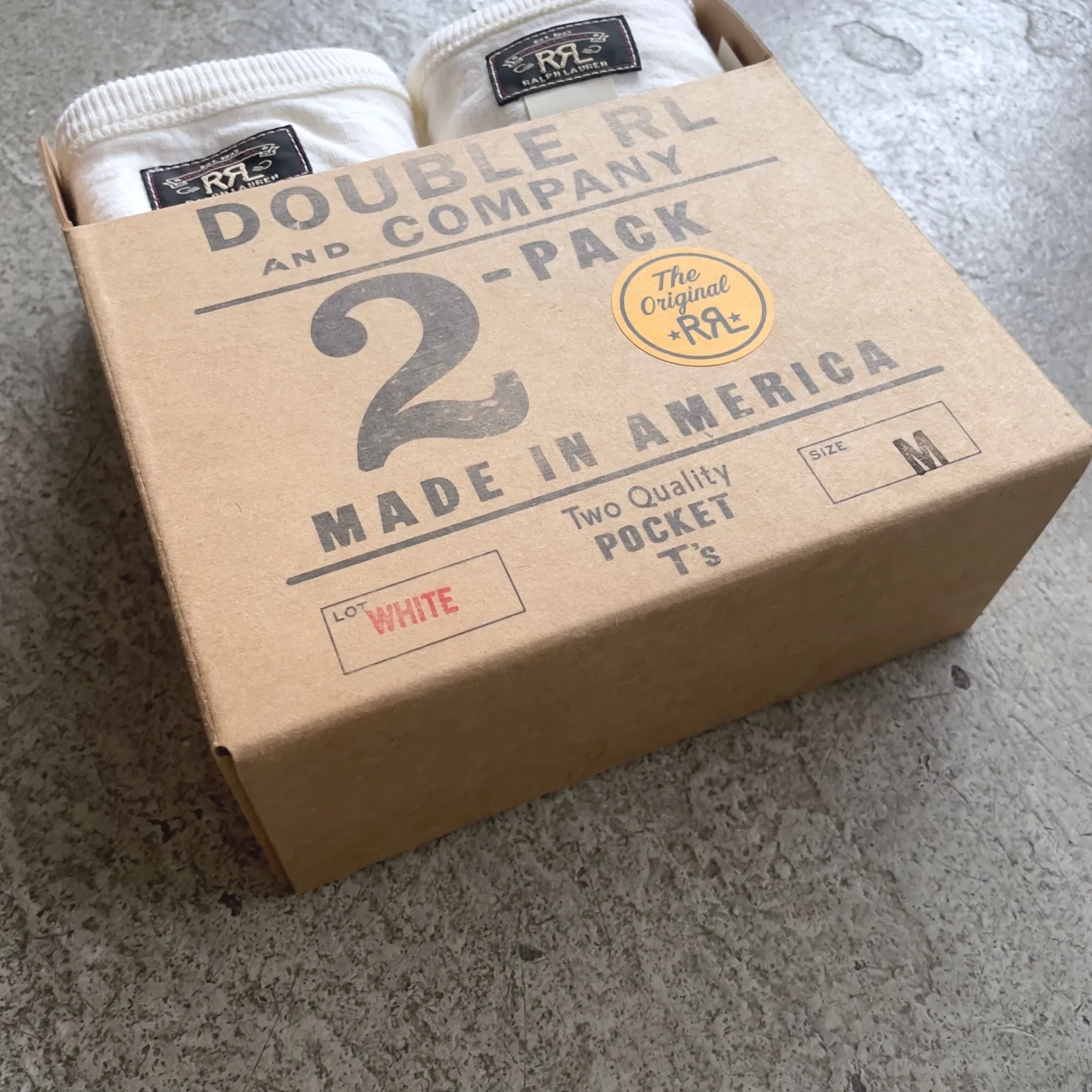 rrl | garment-dyed pocket t-shirt two-pack - white - Image 2