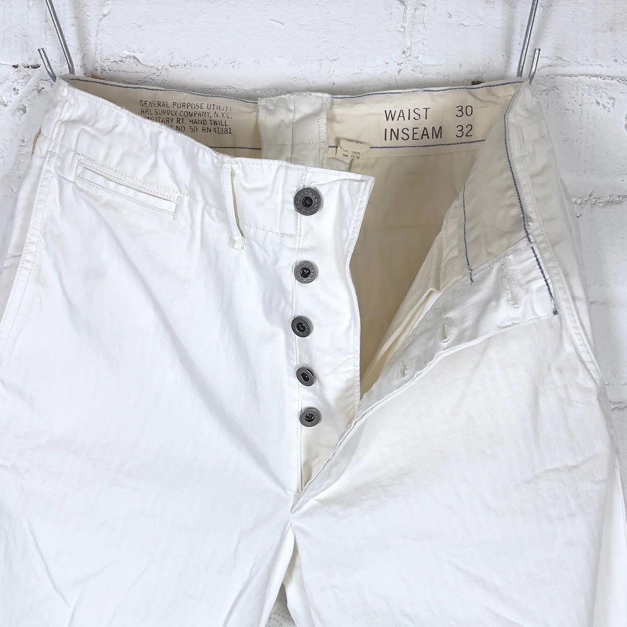 rrl | herringbone twill field chino white - Image 4