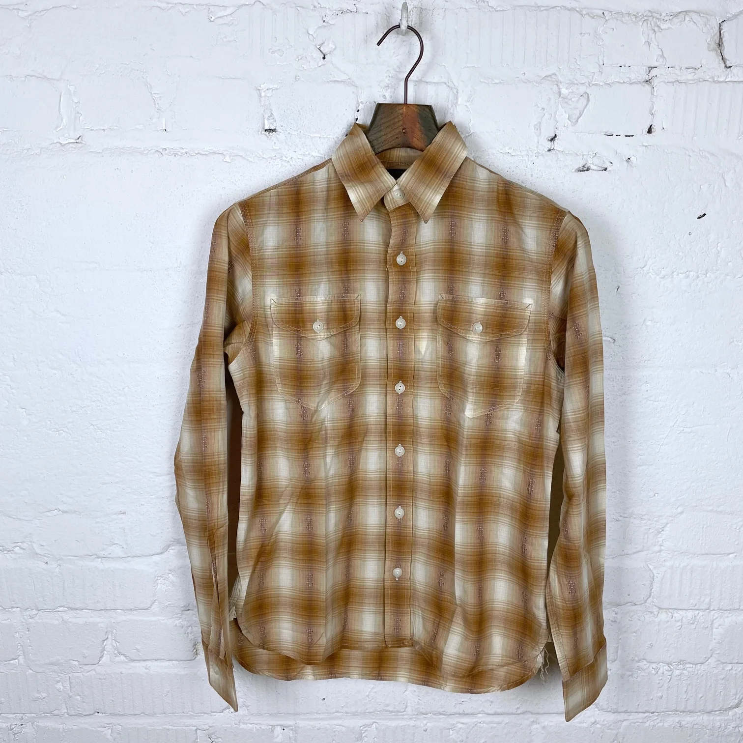 rrl | lee workshirt tan cream