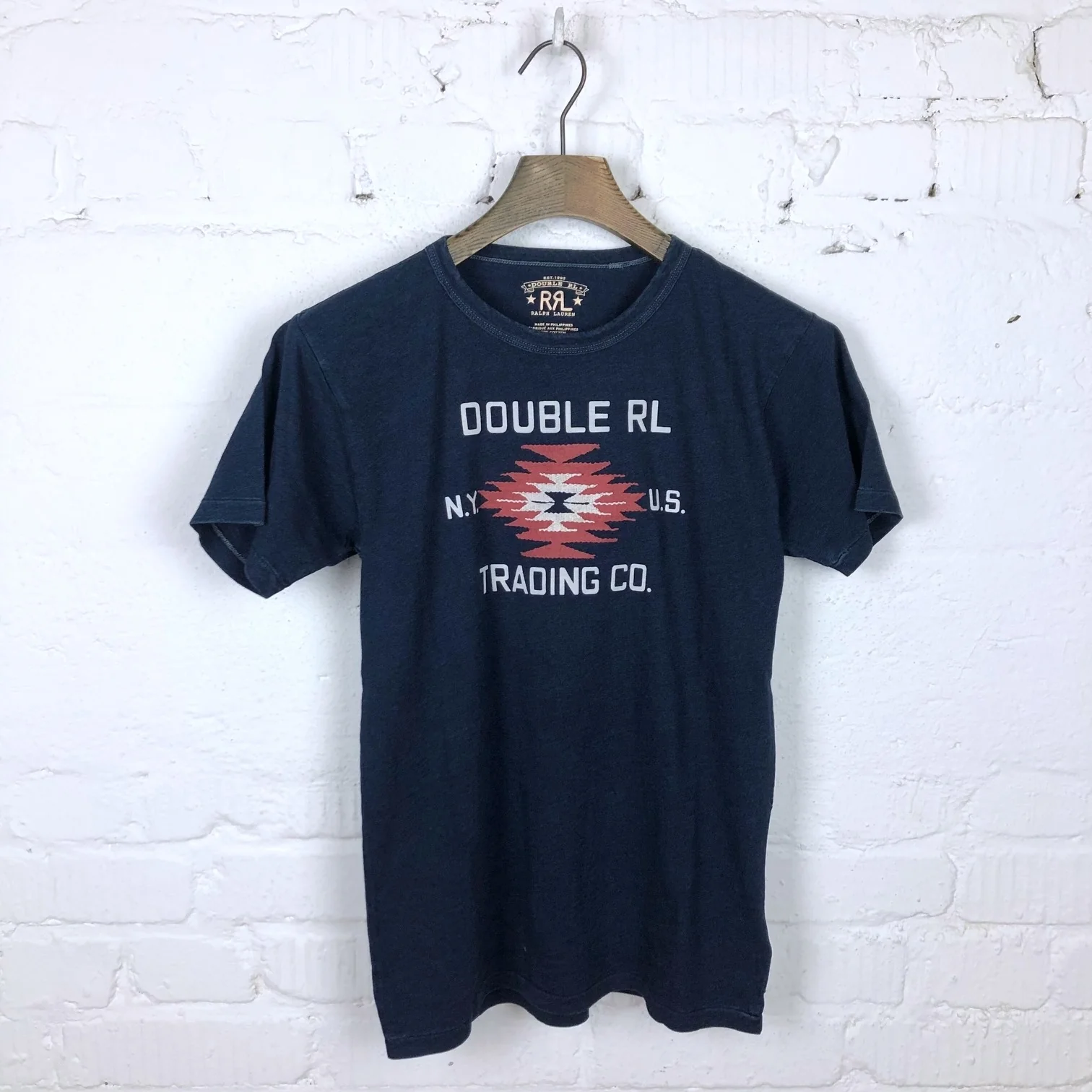 rrl | logo indigo jersey tee