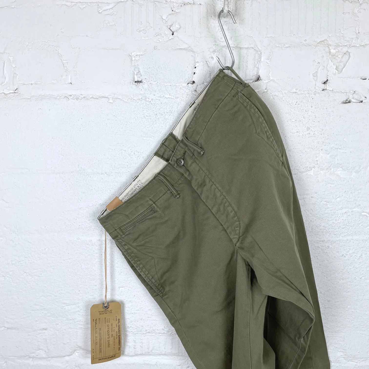 rrl | officer's chino olive - Image 5