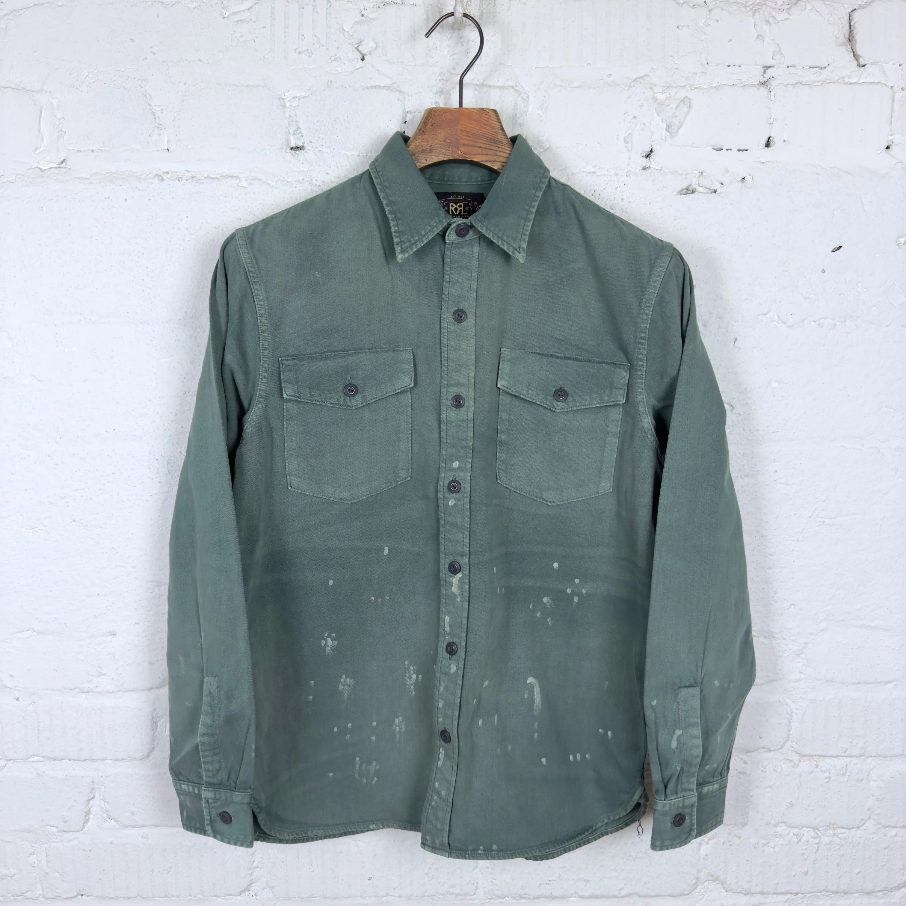 rrl | petrol shirt green used