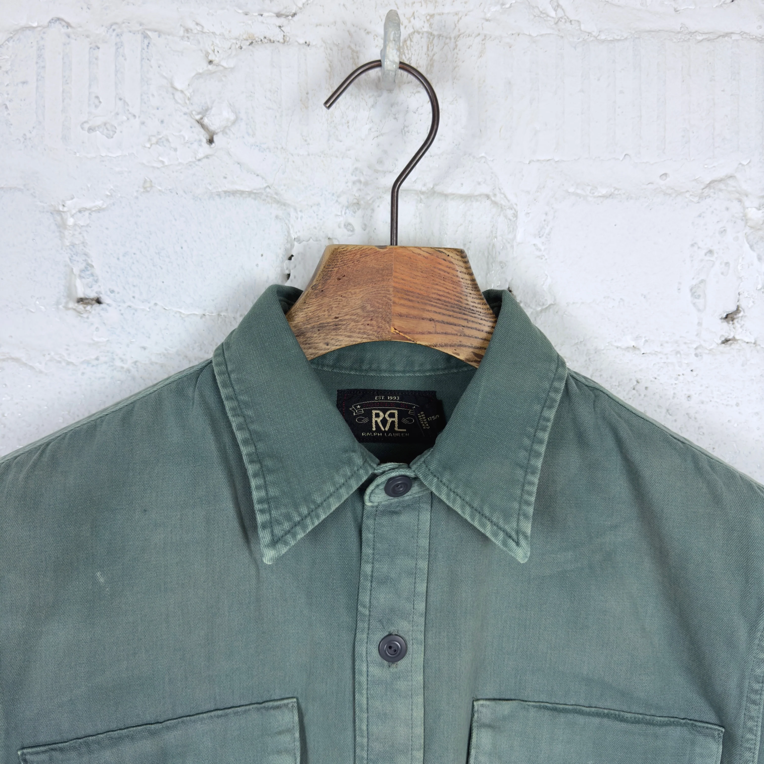 rrl | petrol shirt green used - Image 2