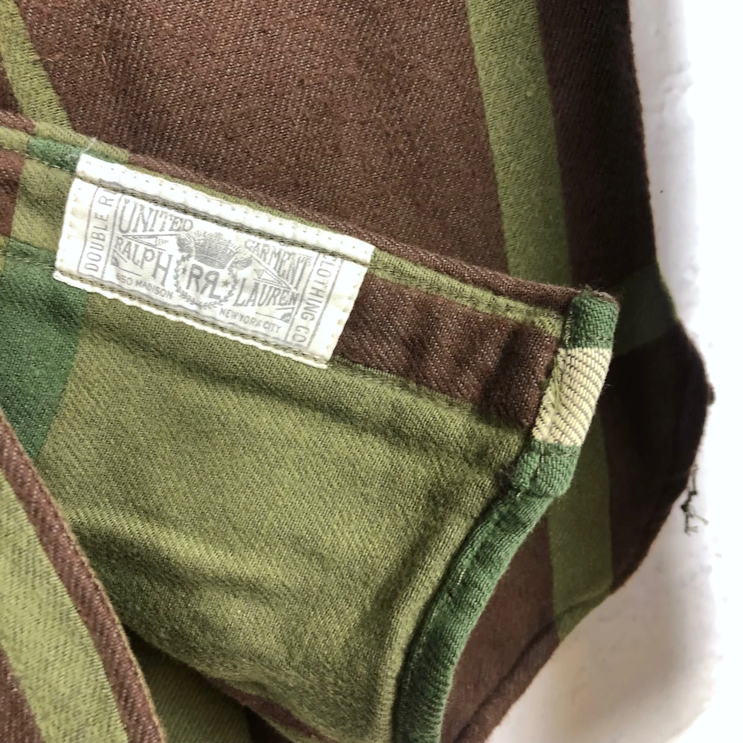 rrl | plaid jacquard workshirt brown - Image 5