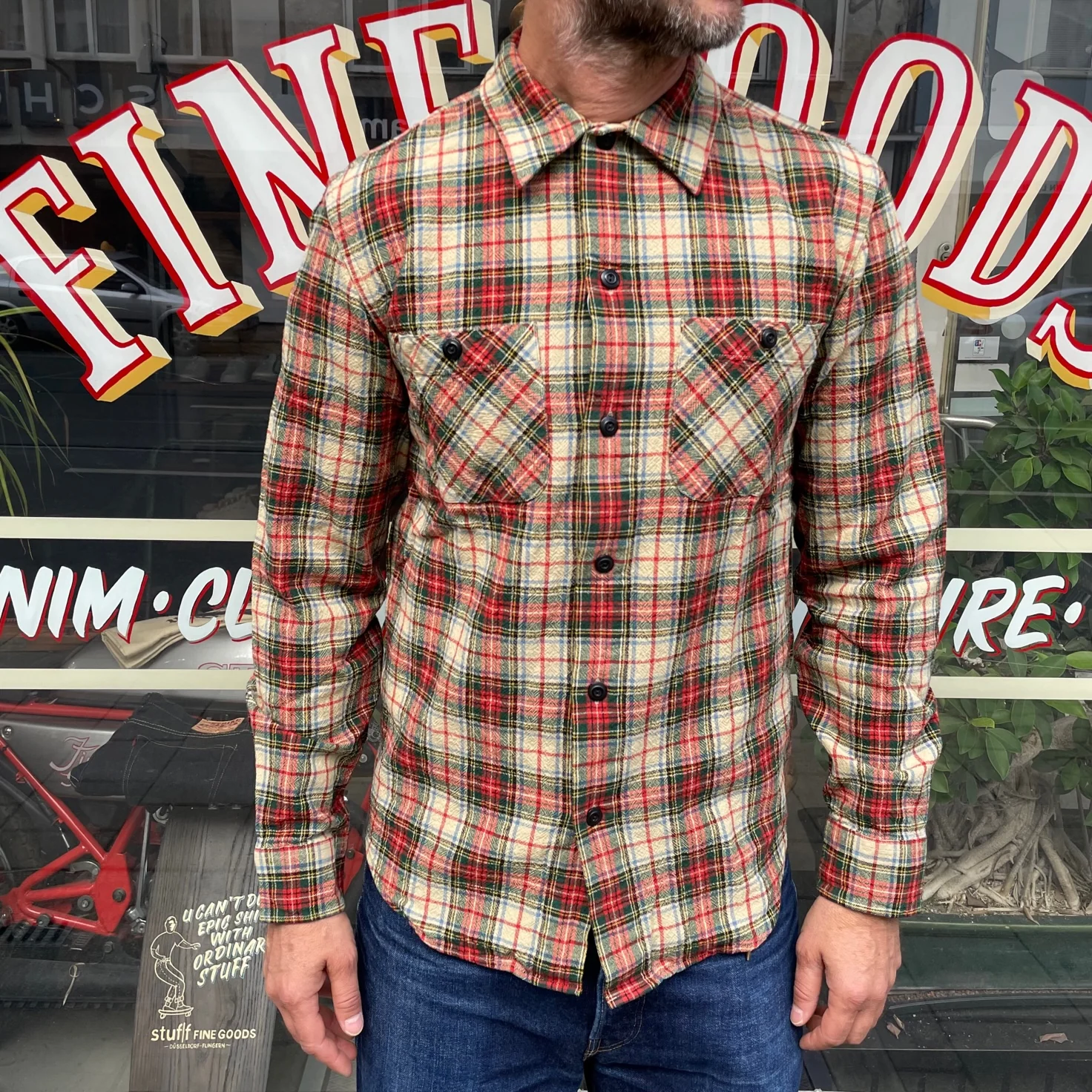 rrl | universal camp shirt cream-multi - Image 3