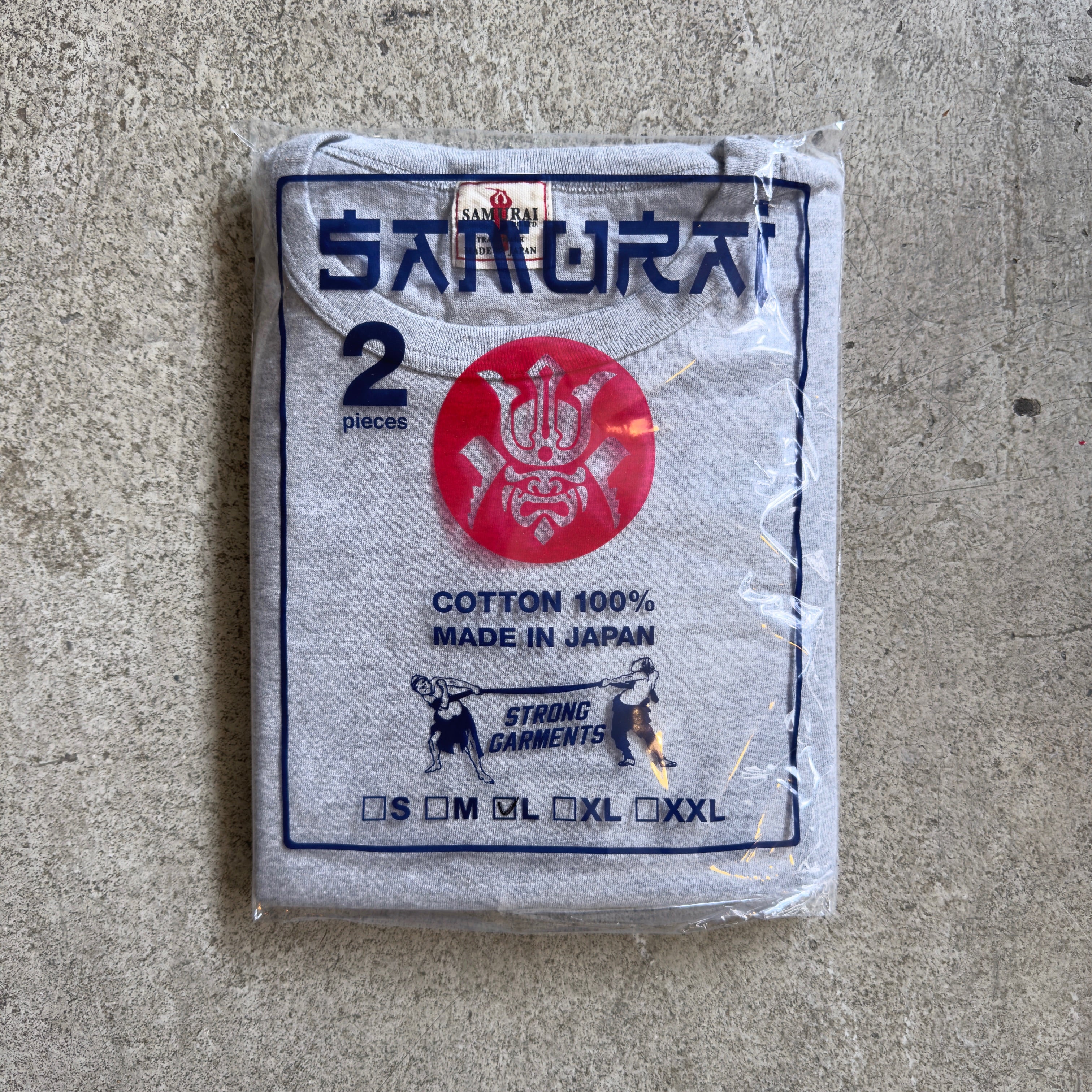 samurai | sj2pst-crew 2pack loopwheel t-shirt gray