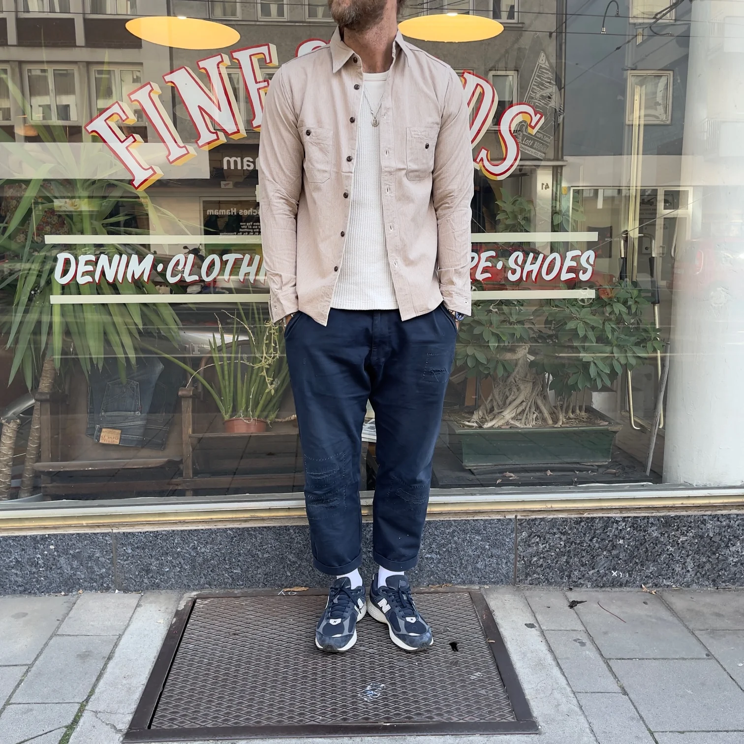 samurai | sjcbs23 selvedge chambray shirt - beige - Image 2