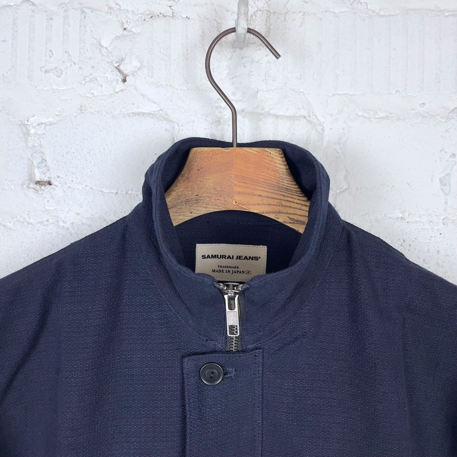 samurai | sjmj24-01 spotted indigo zip field jacket - Image 6