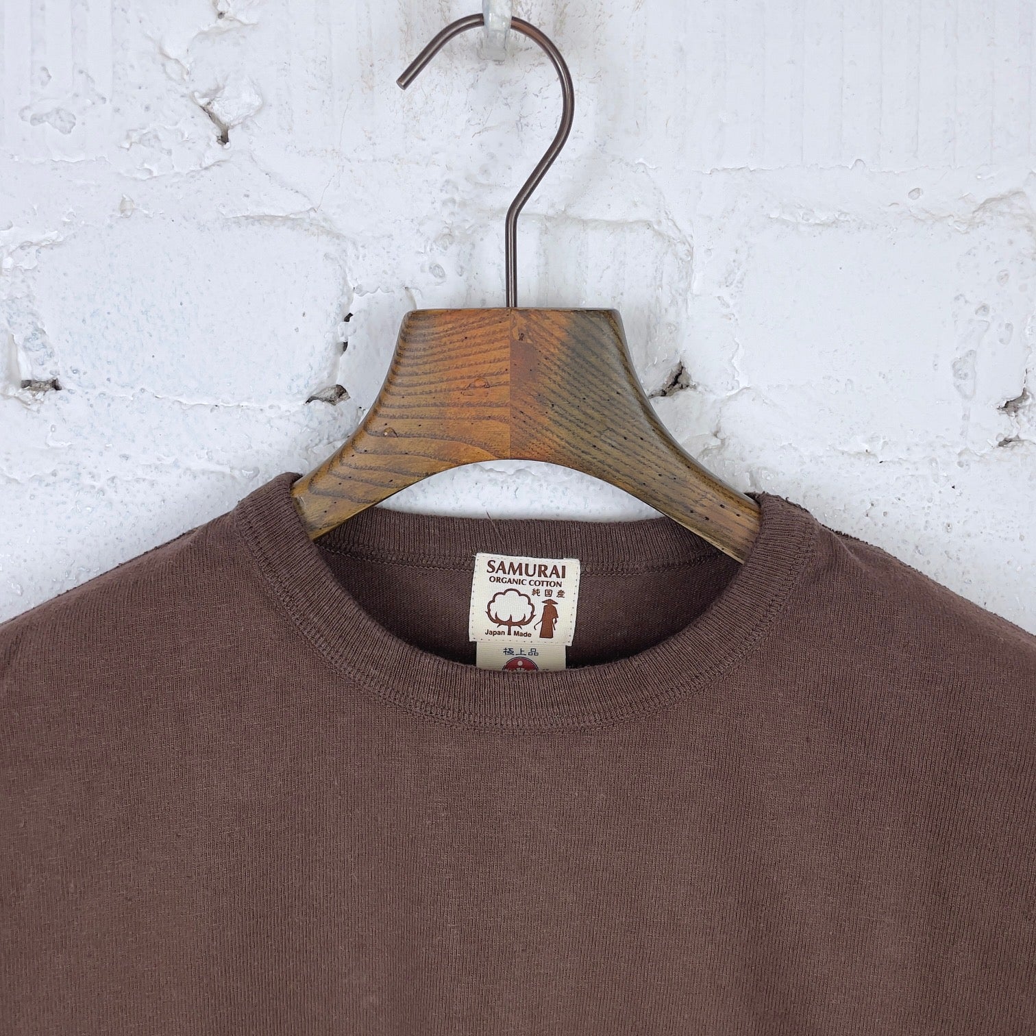 samurai | sjst-sc03 japanese cotton made pocket tee - dark kuri - Image 3