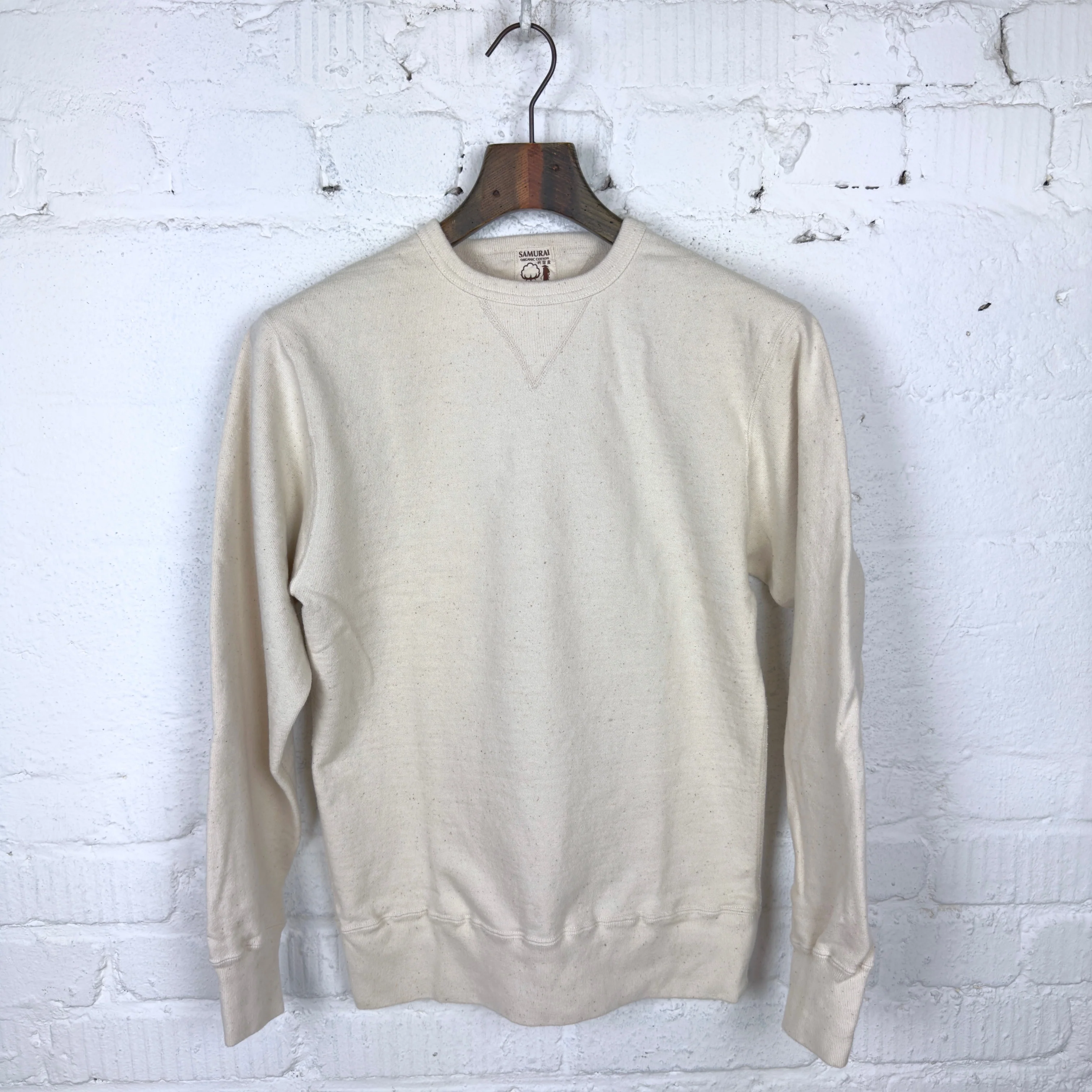 samurai | sws-sc01 japanese cotton made sweatshirt - natural