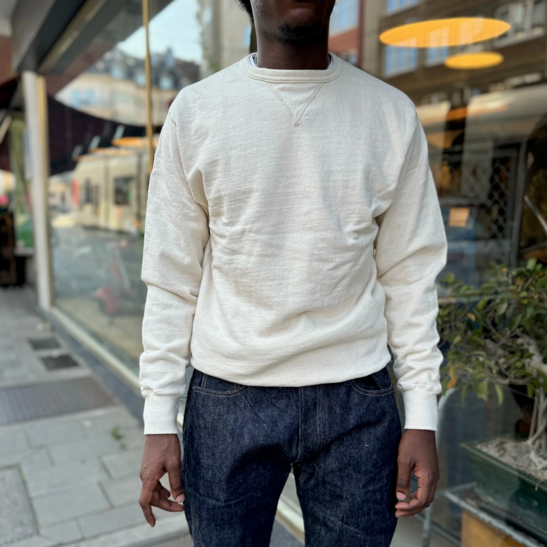 samurai | sws-sc01 japanese cotton made sweatshirt - natural - Image 2