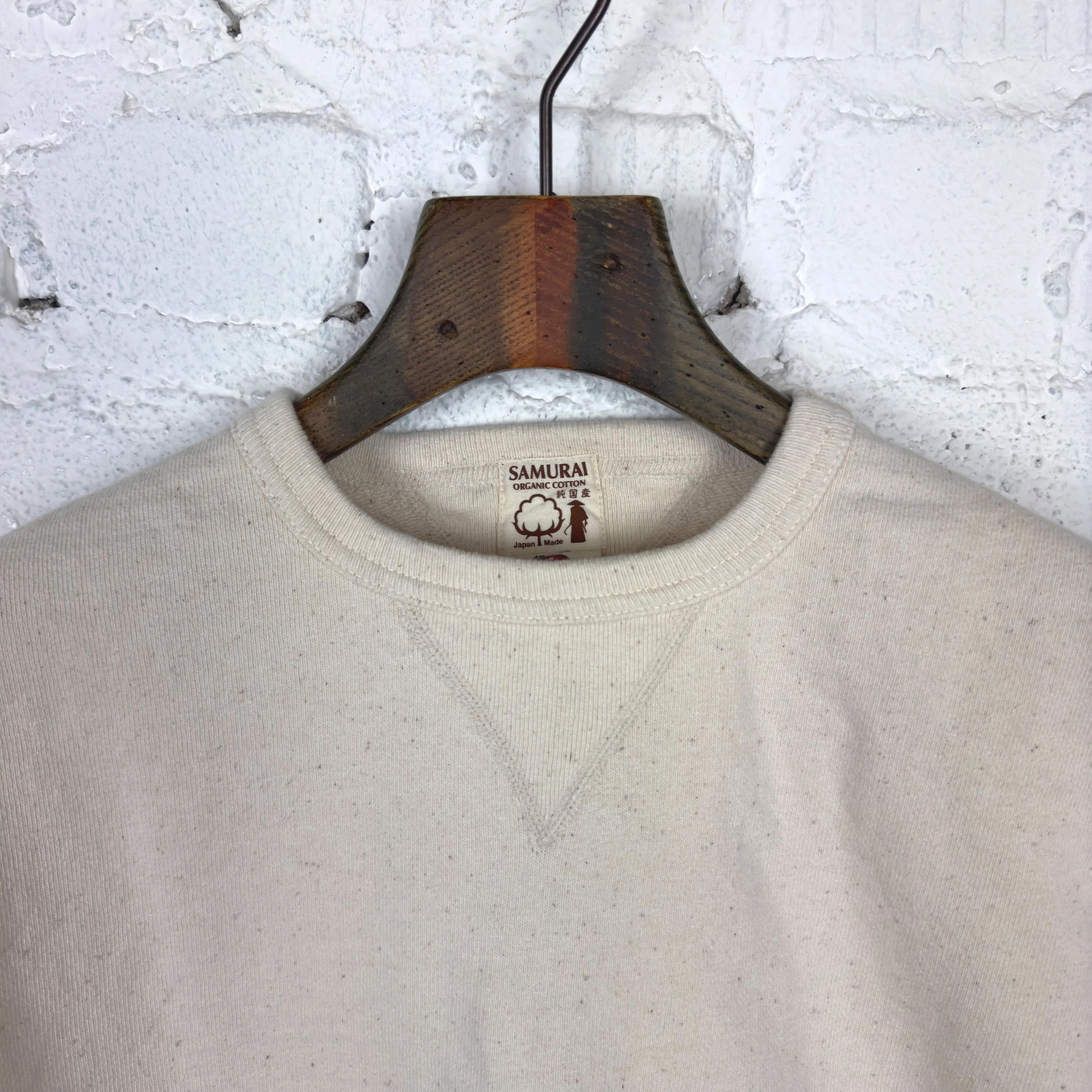 samurai | sws-sc01 japanese cotton made sweatshirt - natural - Image 3