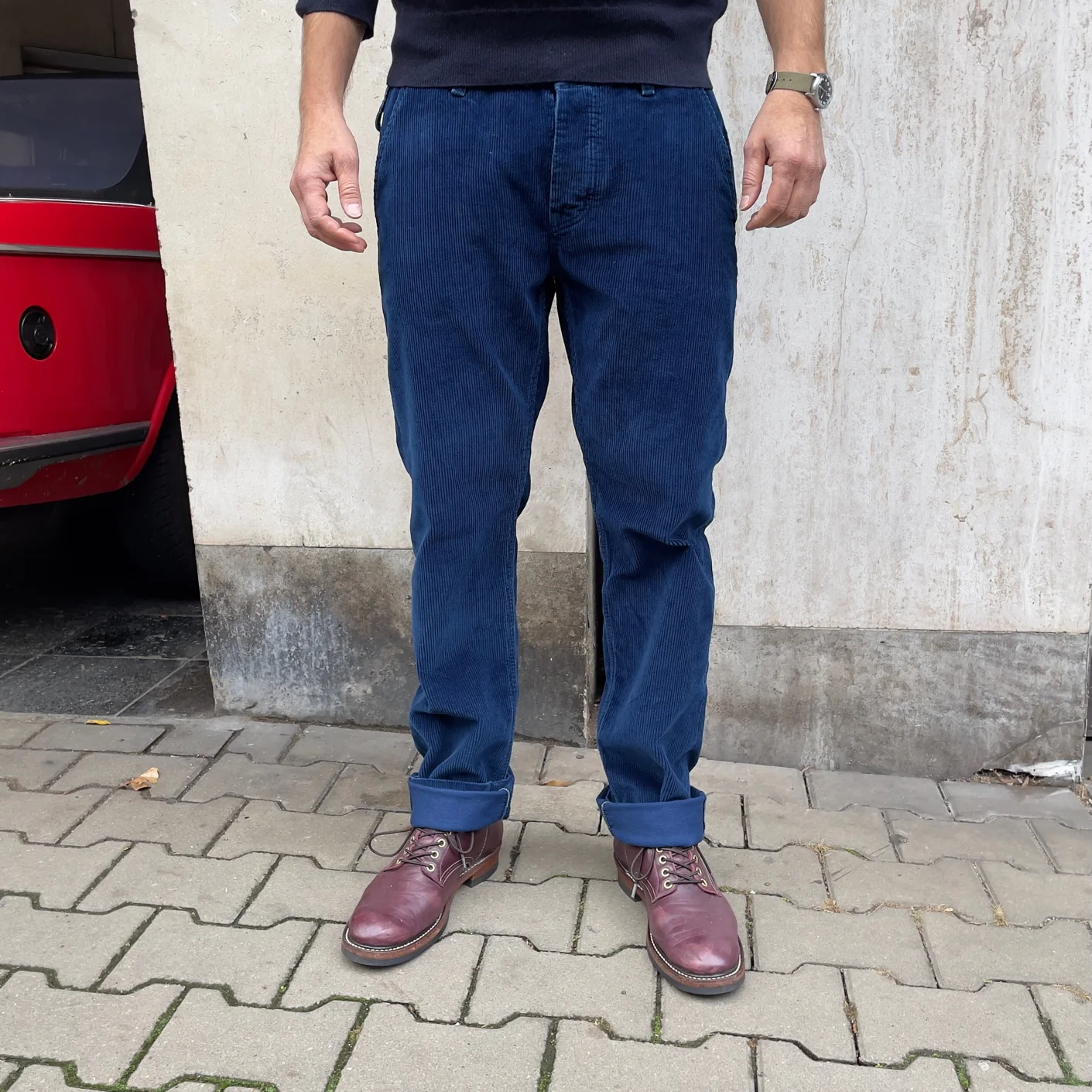 scarti lab | chino 101 sh454 corduroy indigo stone washed - Image 3