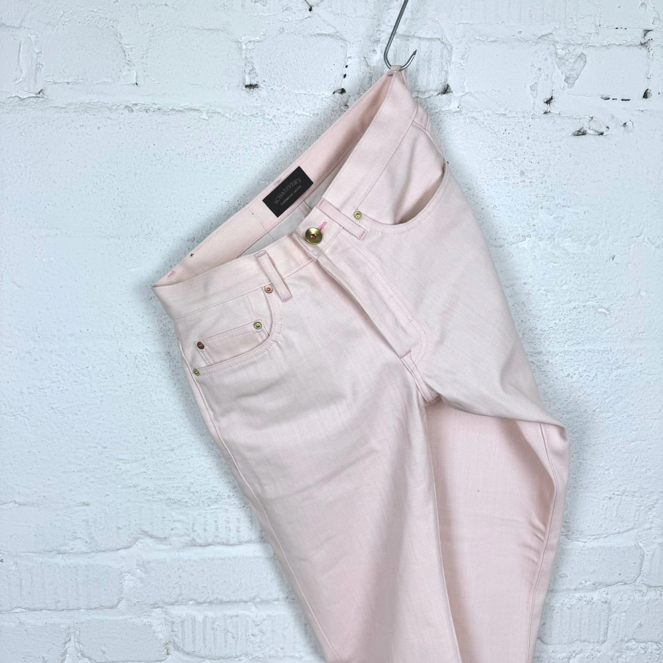 schaeffer's garment hotel | 103 pink over white - tall rise jean - Image 4