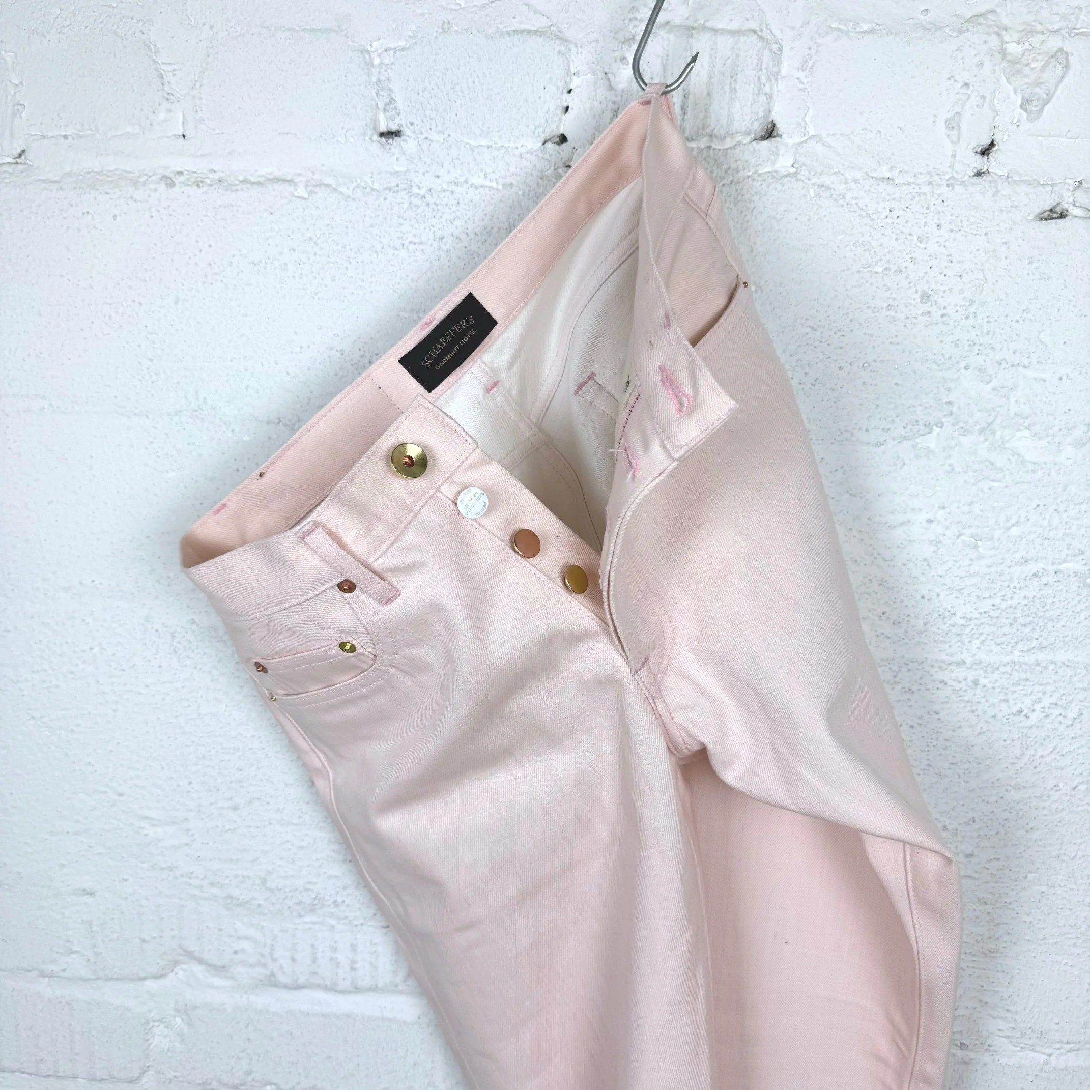 schaeffer's garment hotel | 103 pink over white - tall rise jean - Image 5