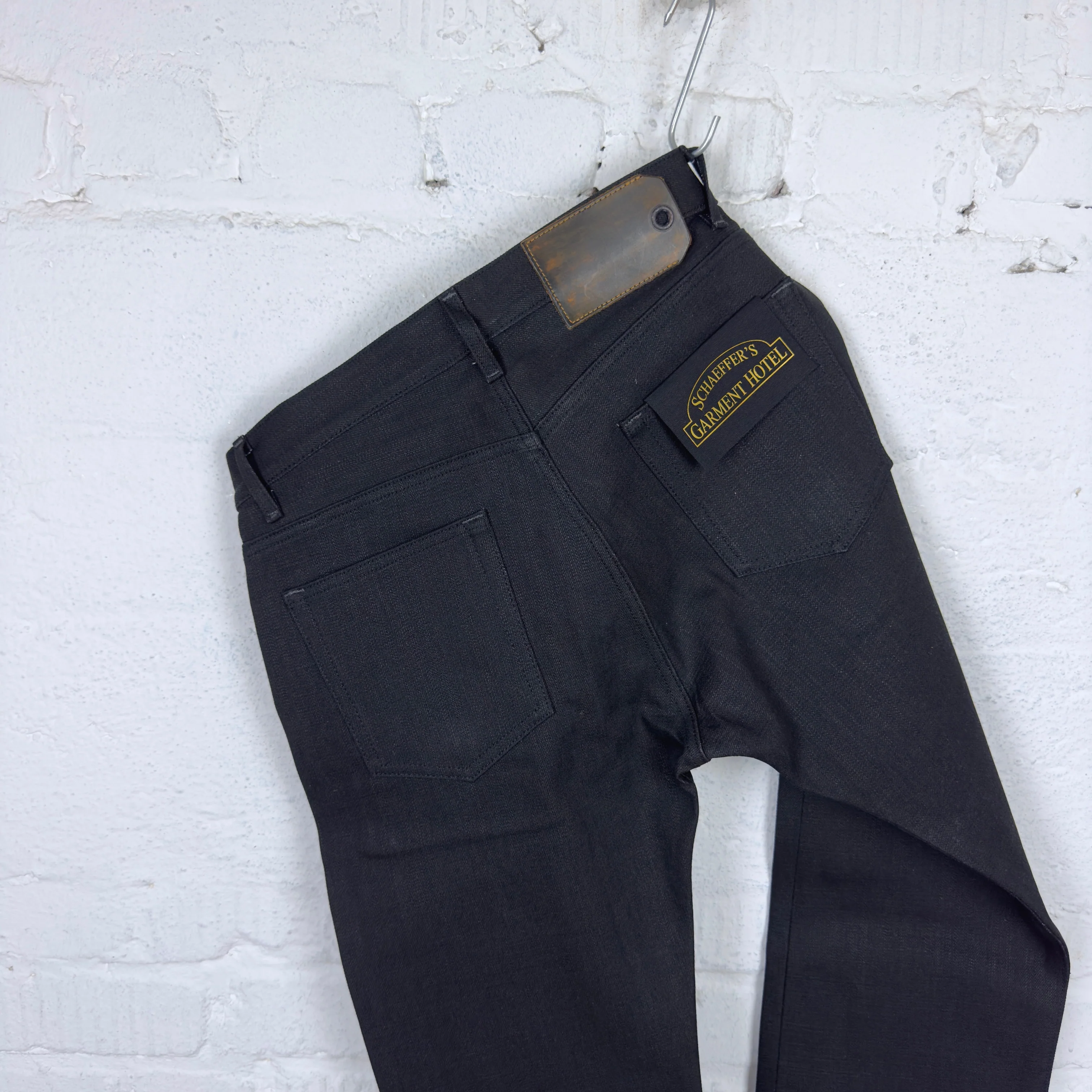 schaeffer's garment hotel | 103 'the new paloma' over dyed black 18oz - tall rise jean - Image 6