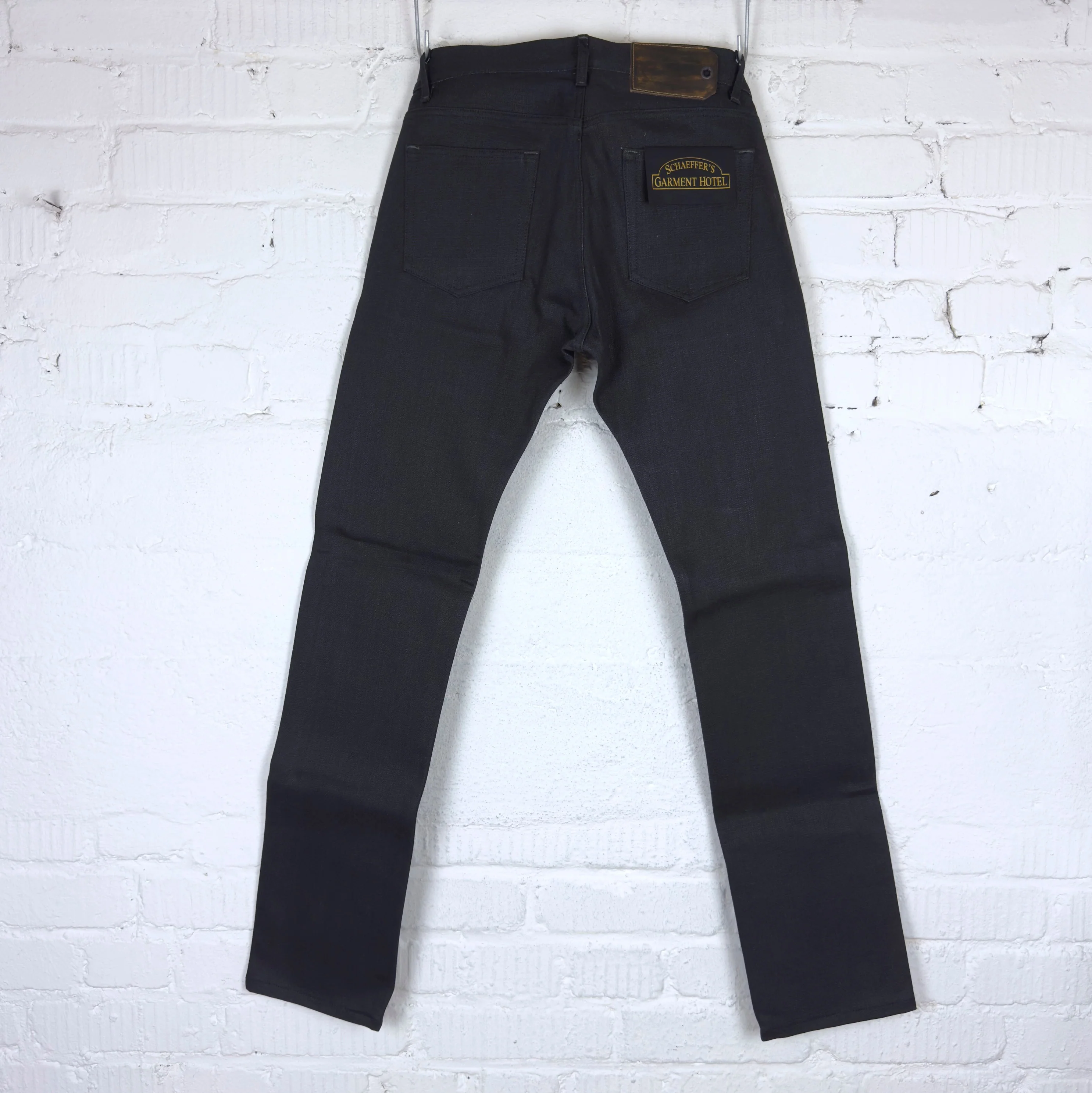 schaeffer's garment hotel | 103 'the new paloma' over dyed black 18oz - tall rise jean - Image 7