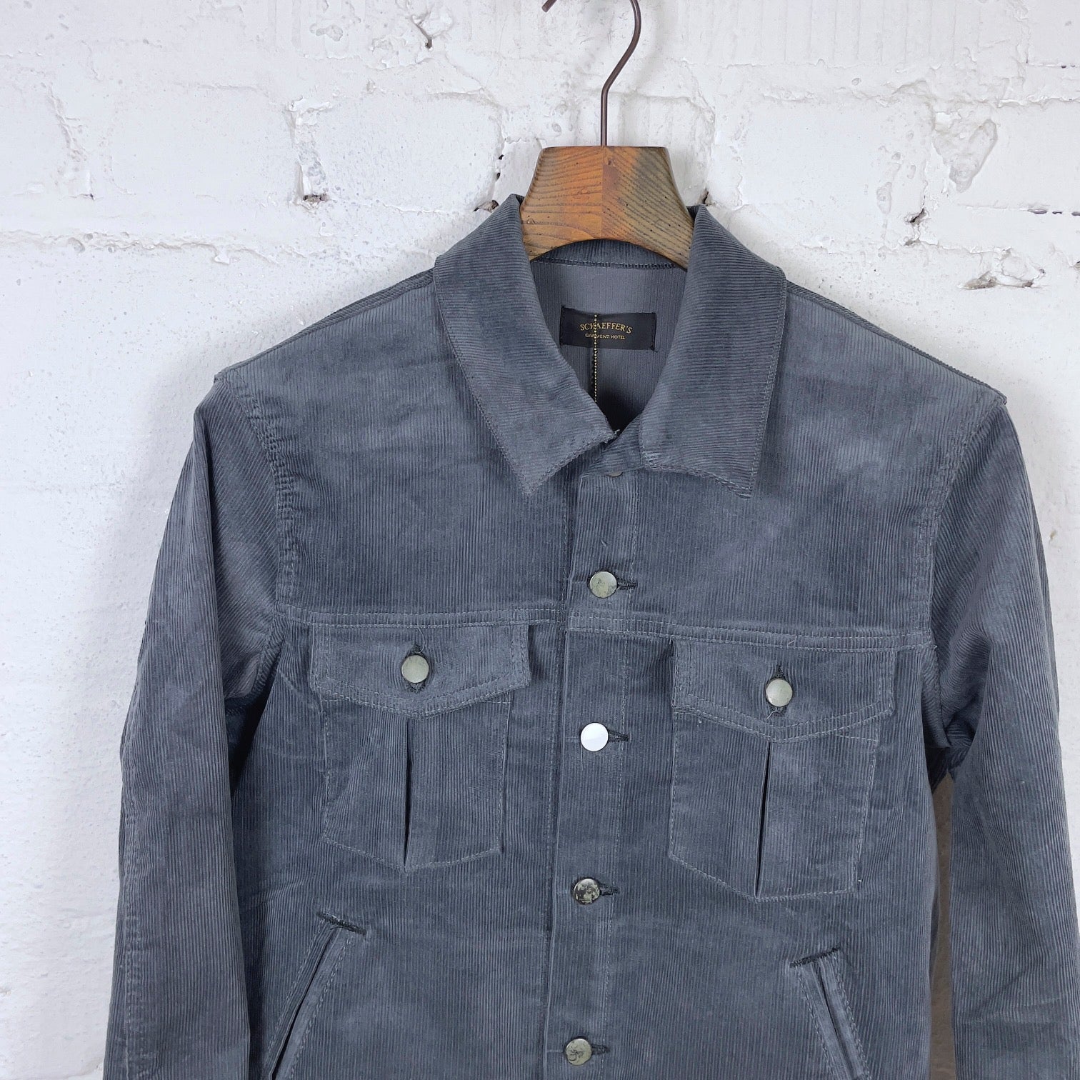 schaeffer's garment hotel | 14oz grey whale corduroy jacket - Image 4
