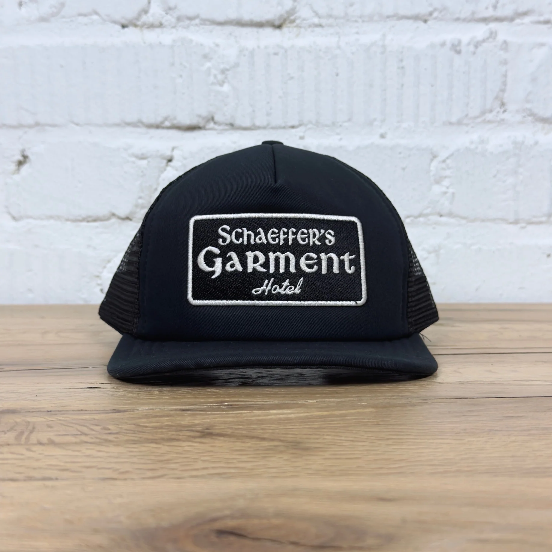 schaeffer's garment hotel | black chateau trucker hat - Image 2