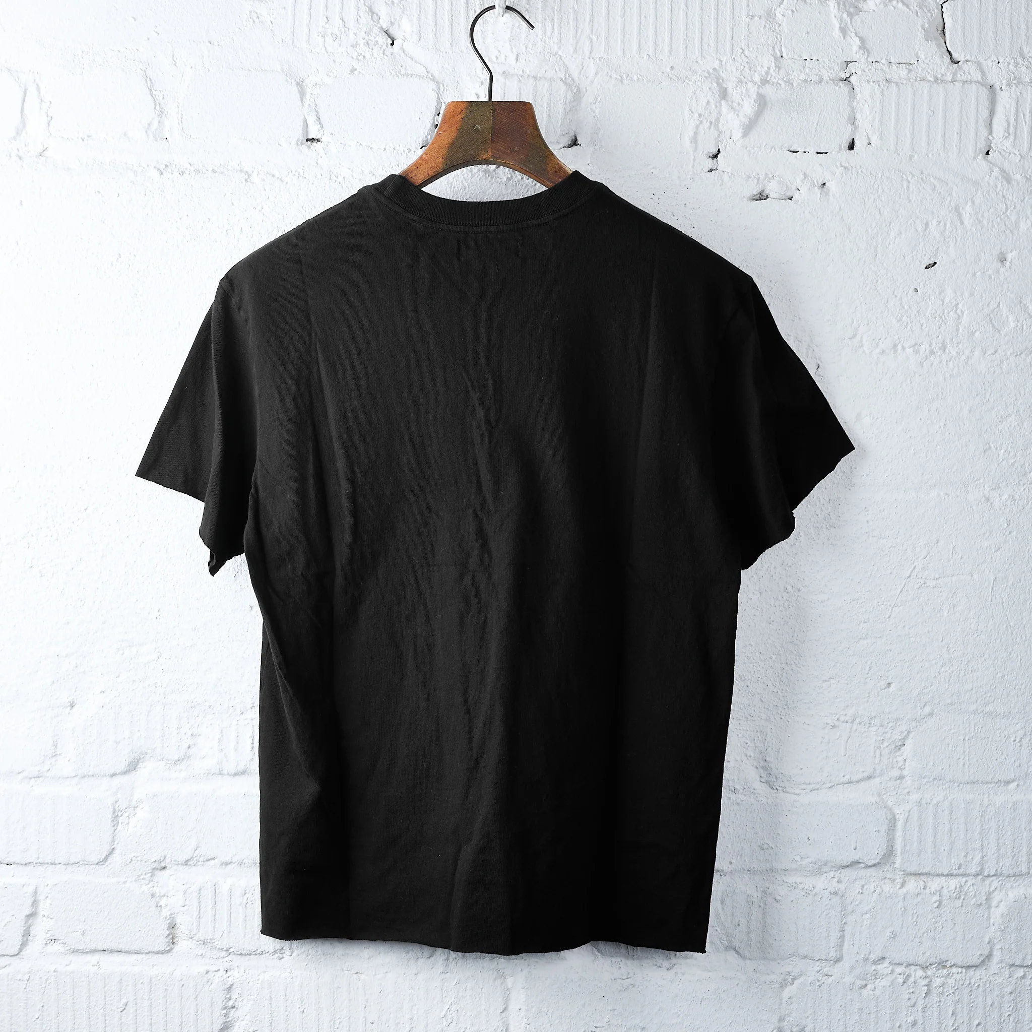 schaeffer's garment hotel | black cycle varsity drop shoulder raw edge tee - Image 2