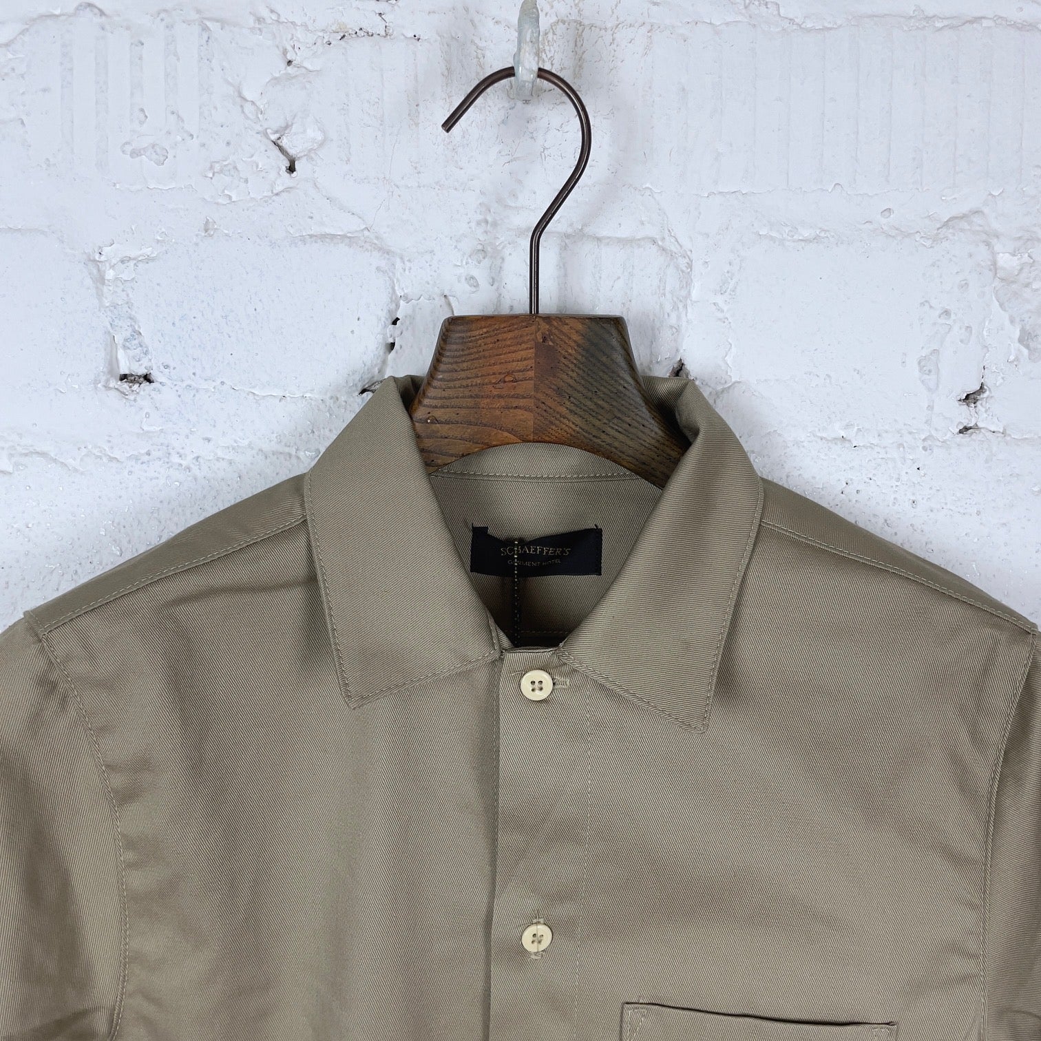 schaeffer's garment hotel | brushed twill sahara tan shirt - Image 4
