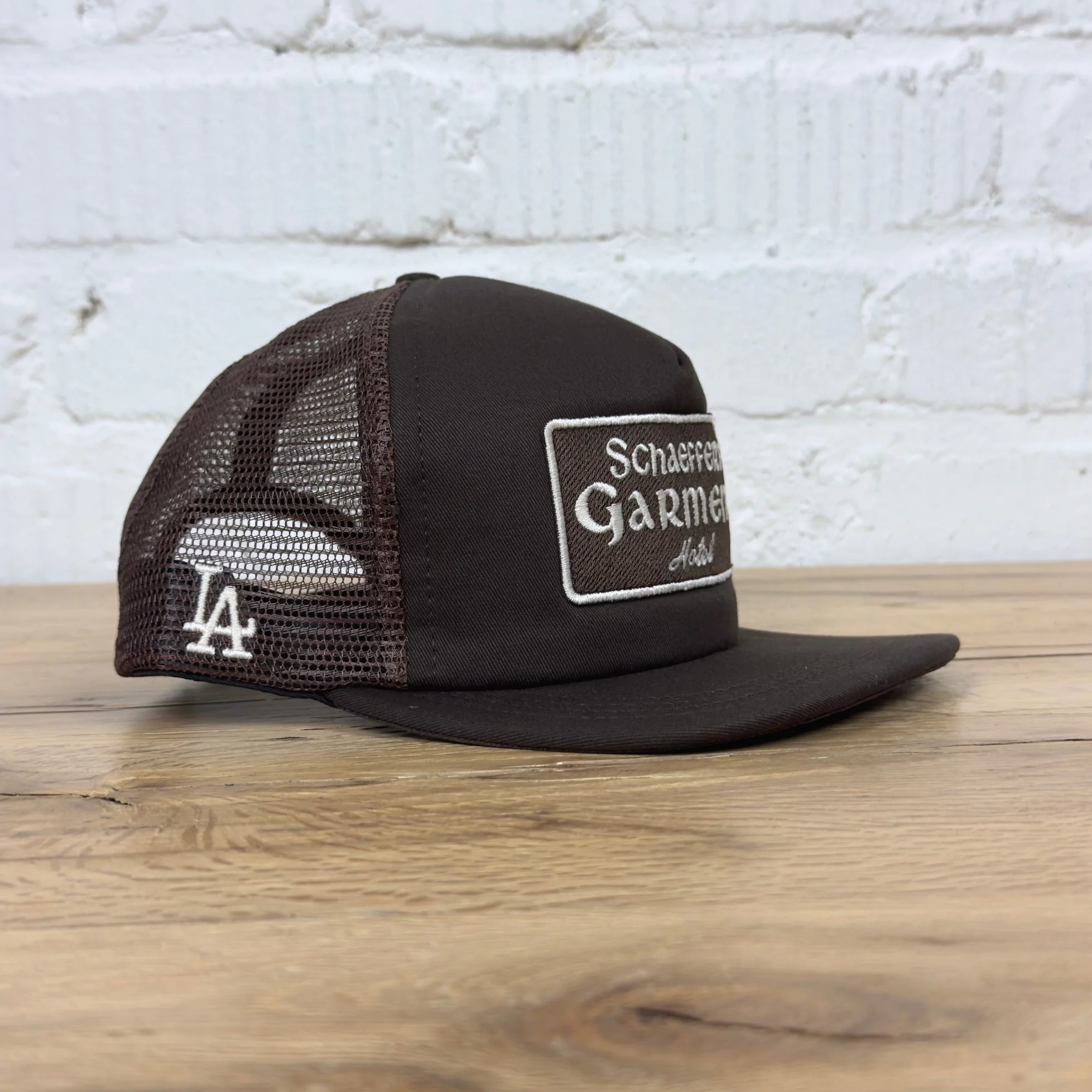 schaeffer's garment hotel | chocolate brown chateau trucker hat