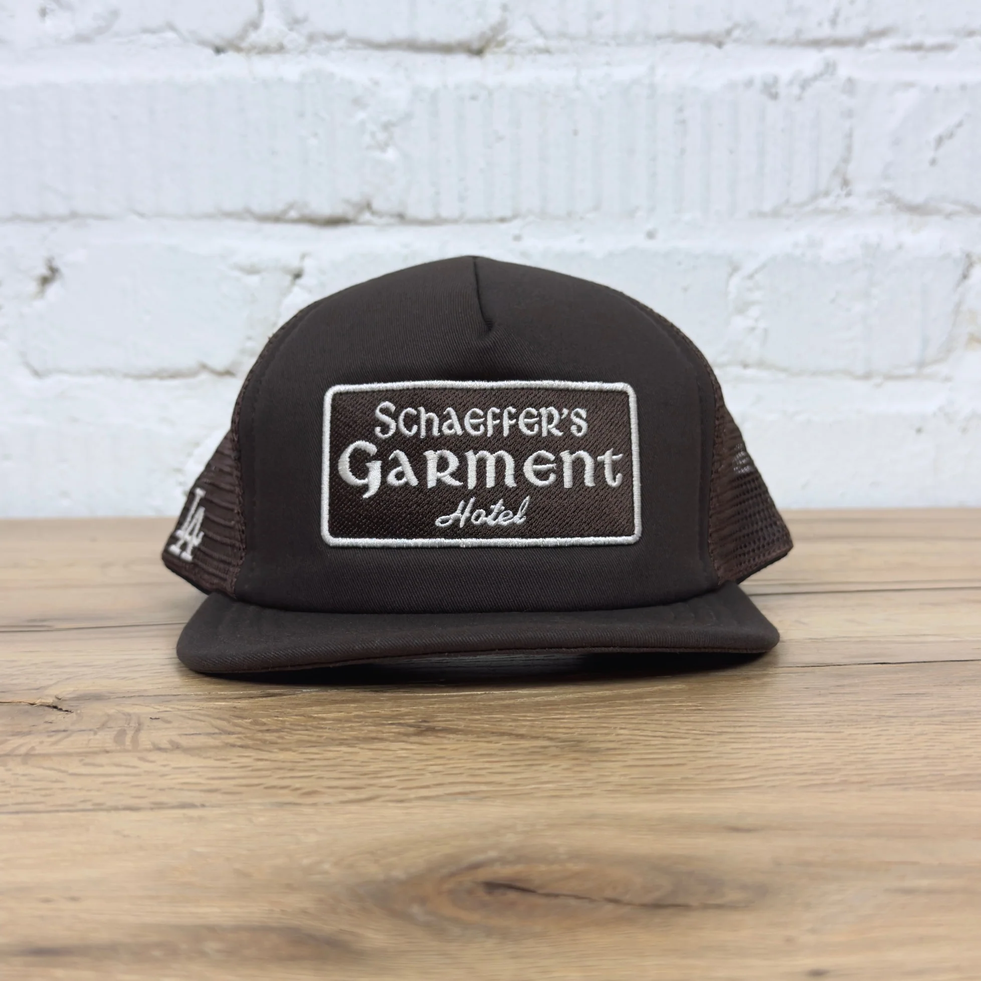 schaeffer's garment hotel | chocolate brown chateau trucker hat - Image 2
