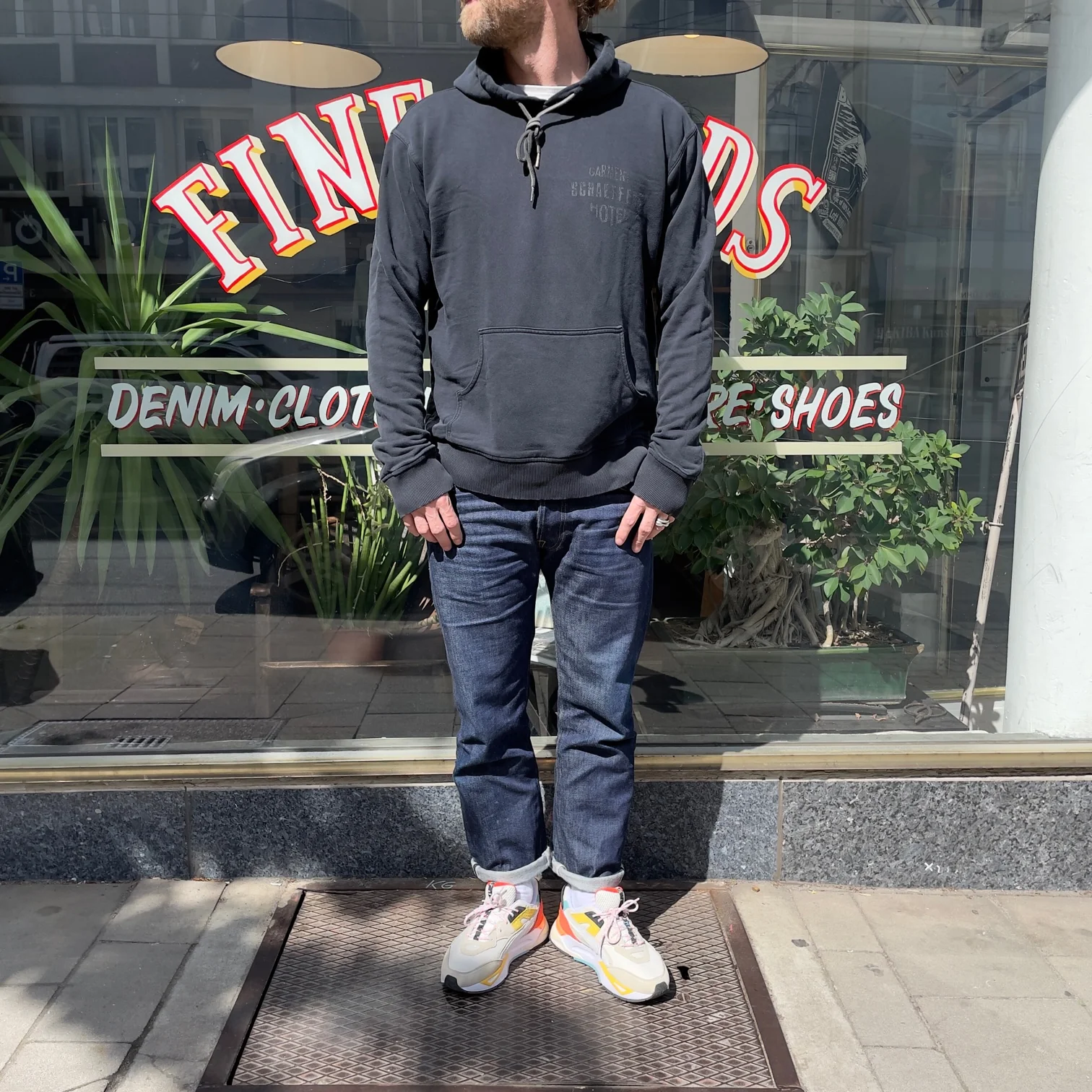 schaeffer's garment hotel | ghost logo hoodie - black - Image 3