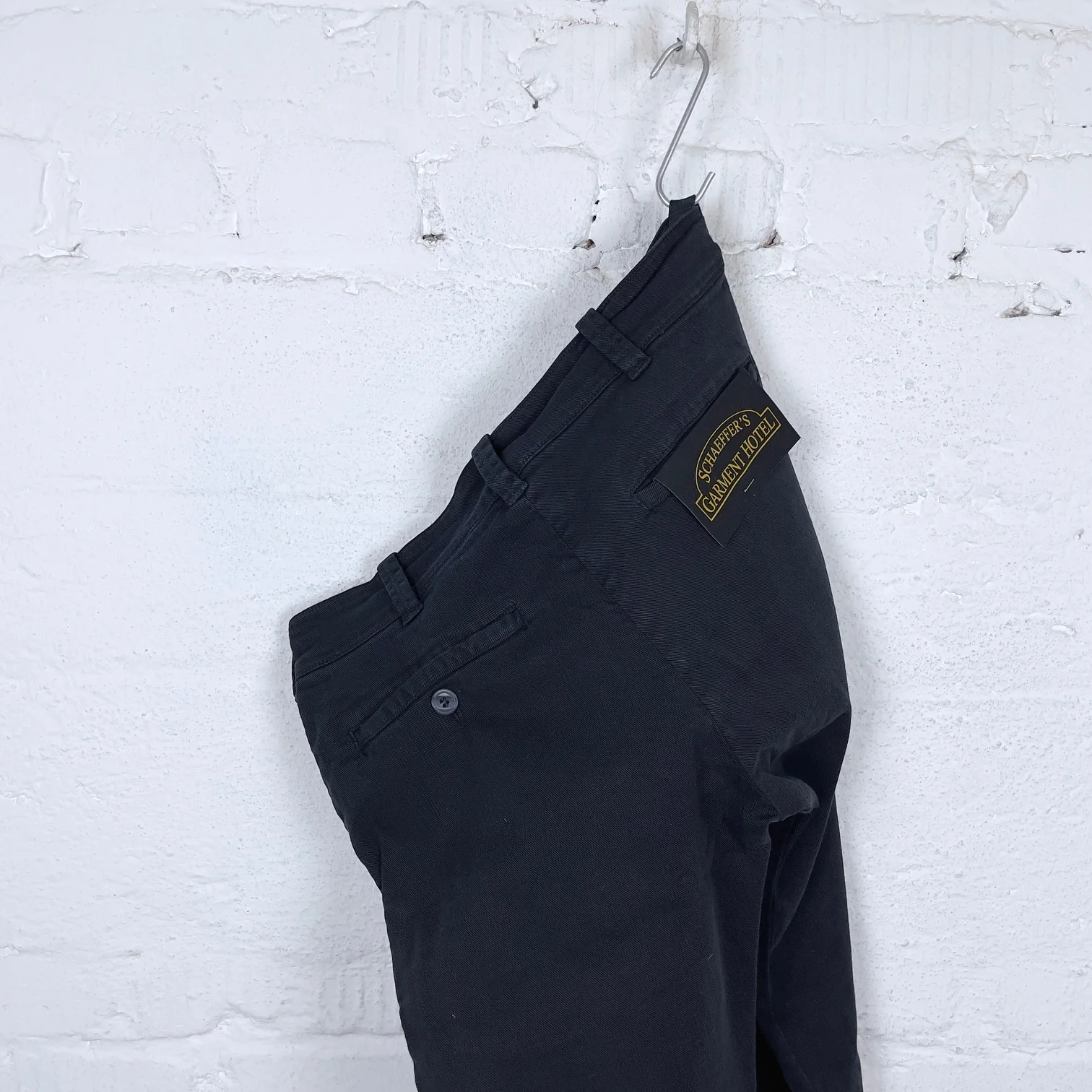 schaeffer's garment hotel | italian twill overdyed chino pants black - Image 6