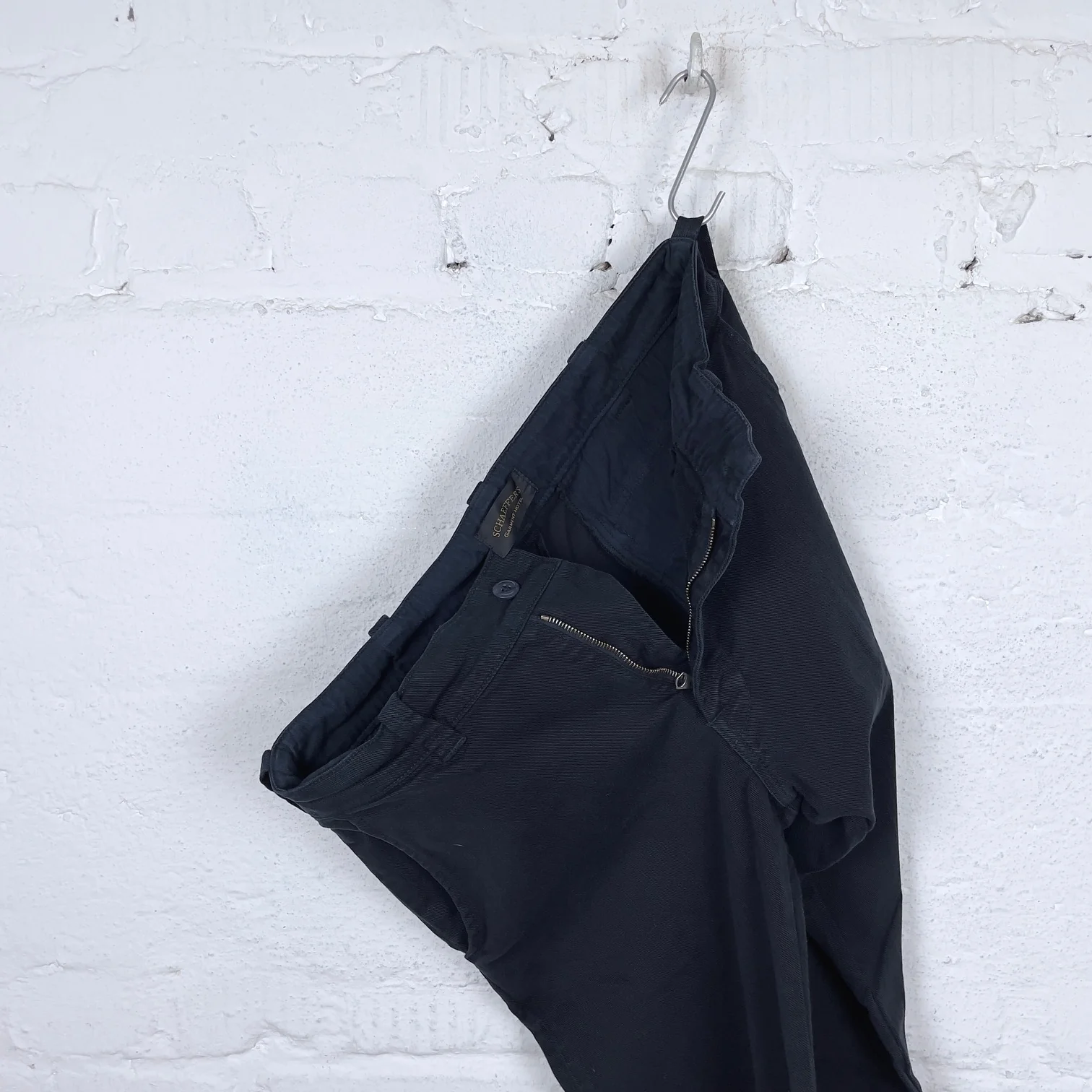 schaeffer's garment hotel | italian twill overdyed chino pants black - Image 7