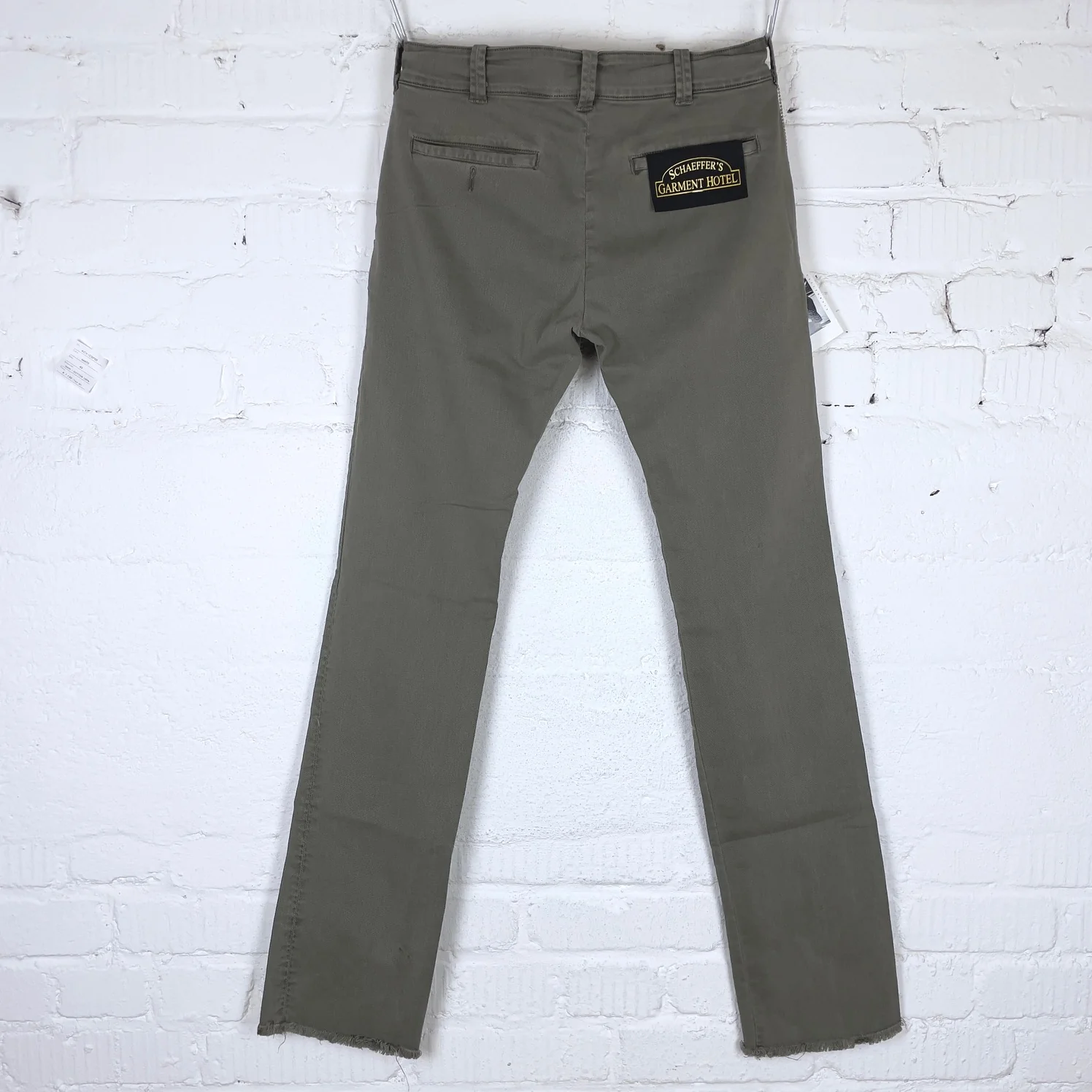 schaeffer's garment hotel | italian twill overdyed chino pants od green - Image 3