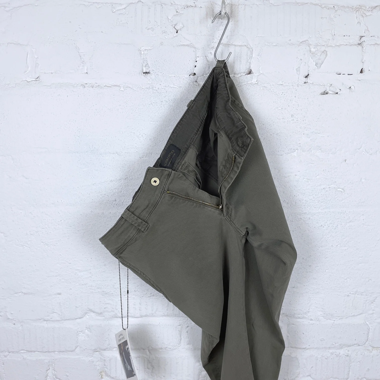 schaeffer's garment hotel | italian twill overdyed chino pants od green - Image 5