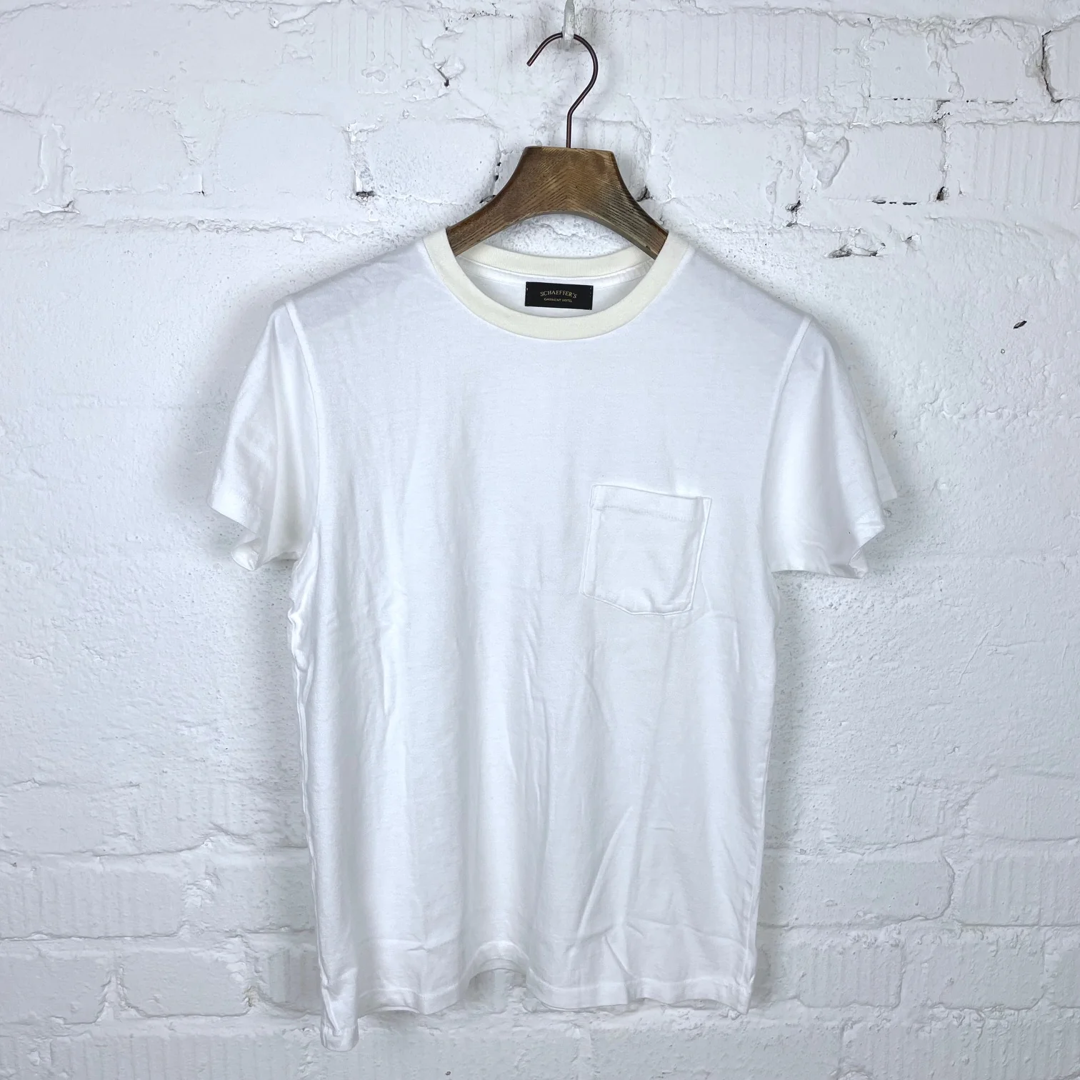 schaeffer's garment hotel | ringspun pocket tee - vintage white