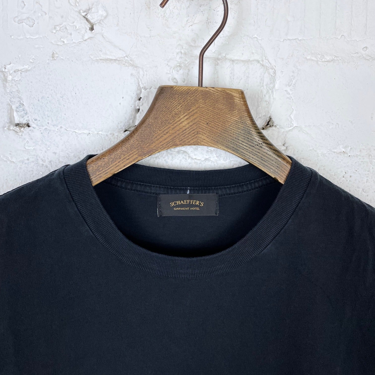 schaeffer's garment hotel | ringspun pocket tee - worn black - Image 2