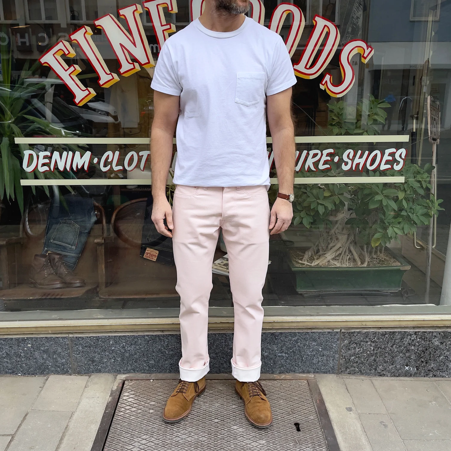 schaeffer's garment hotel | 101 standard straight jean coated pink - Image 2