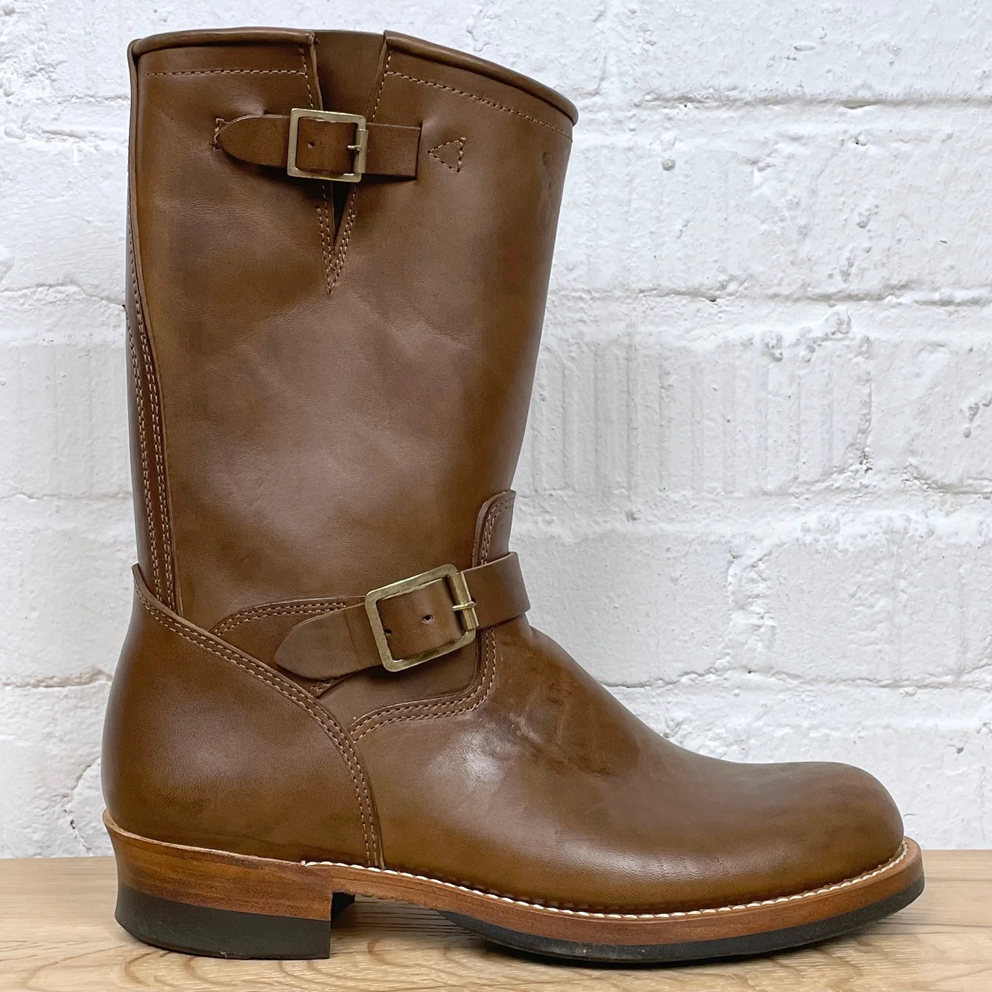 skoob | wander engineer boots - natural brown
