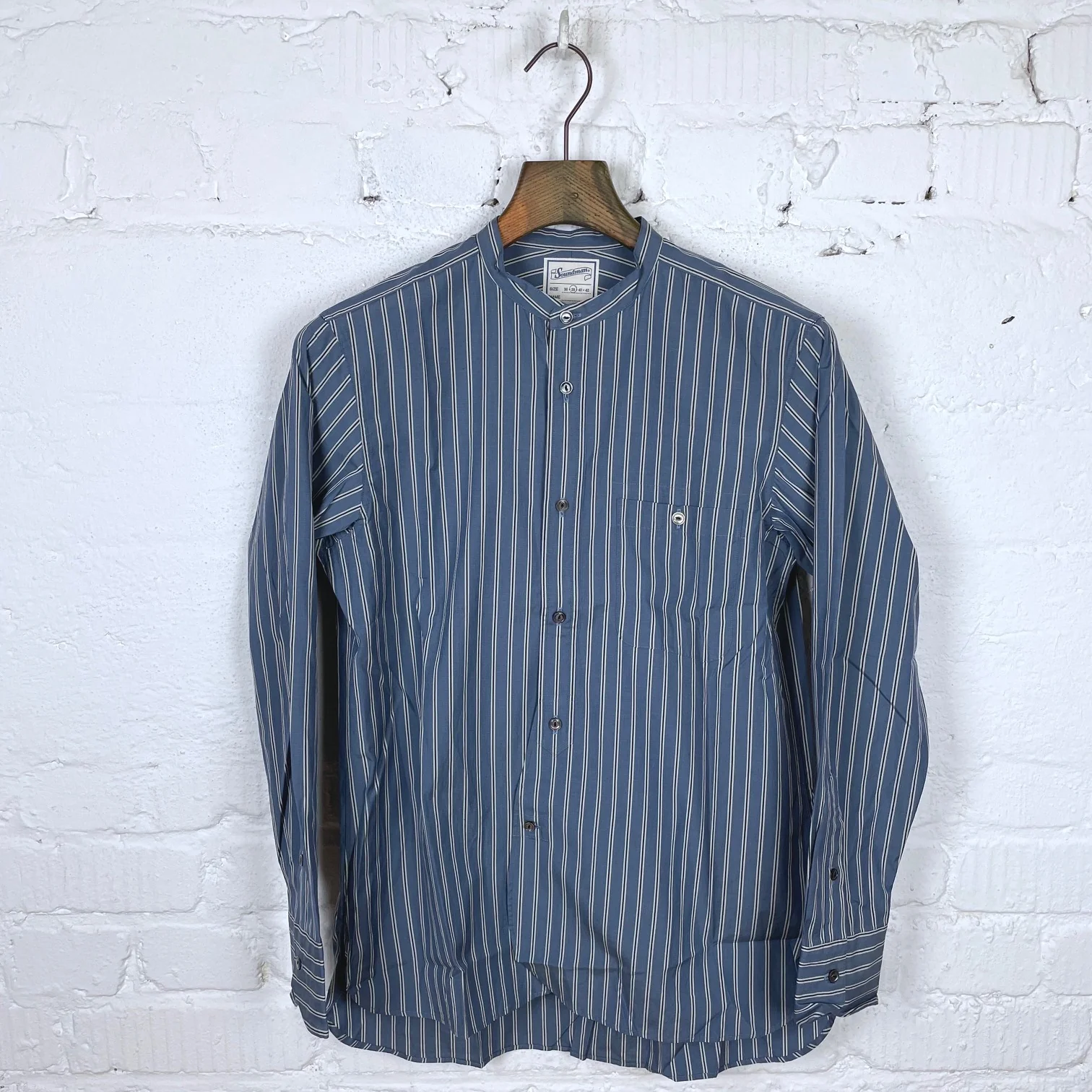 soundman | livingstone II shirt blue stripe