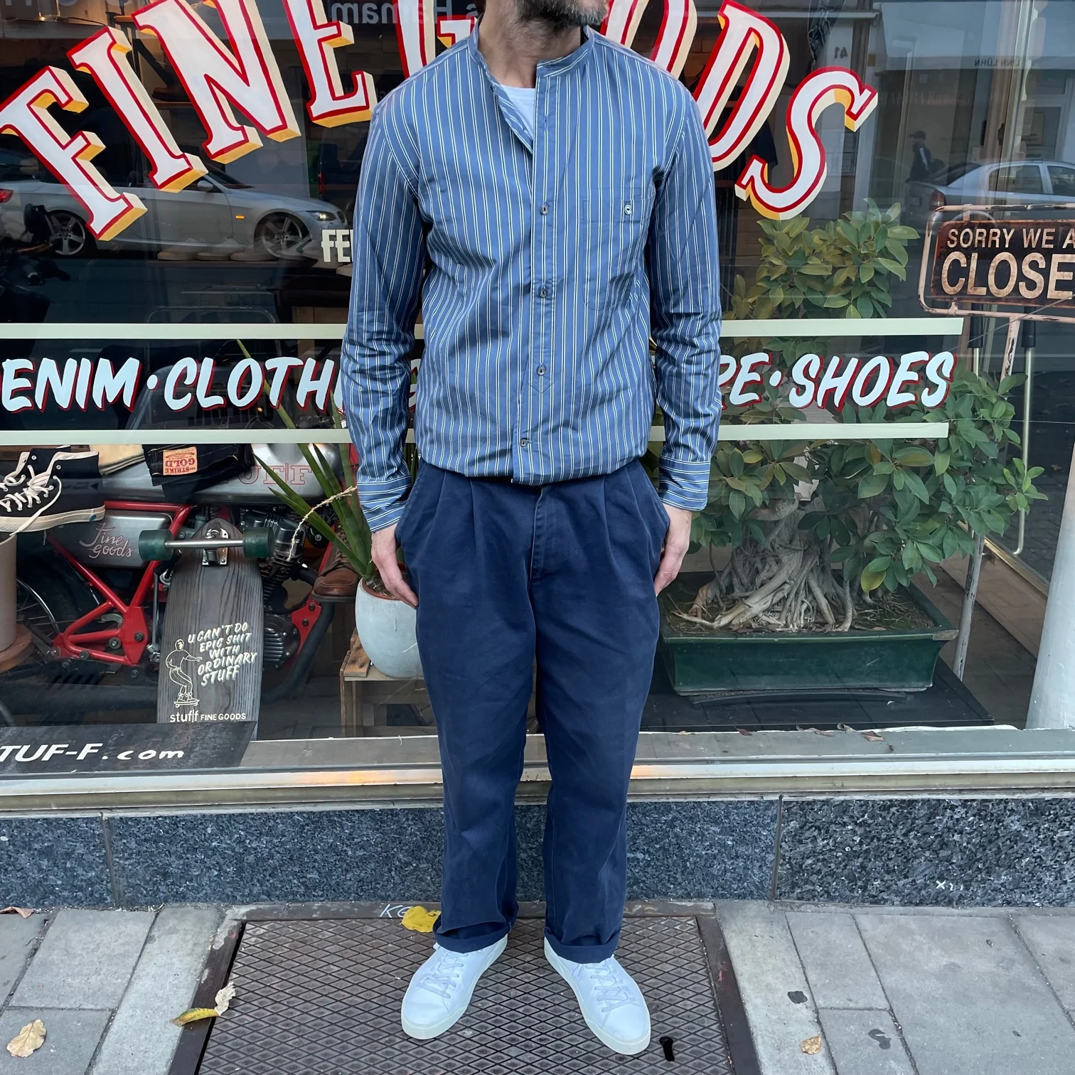 soundman | livingstone II shirt blue stripe - Image 4