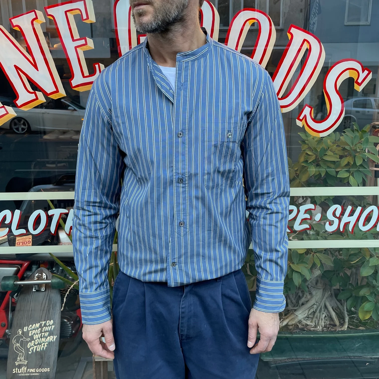 soundman | livingstone II shirt blue stripe - Image 5