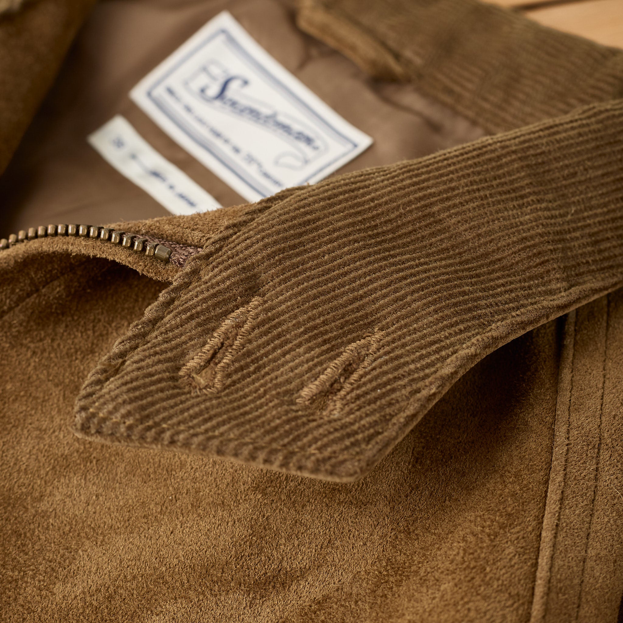 soundman | lukes suede jacket - tan - Image 6