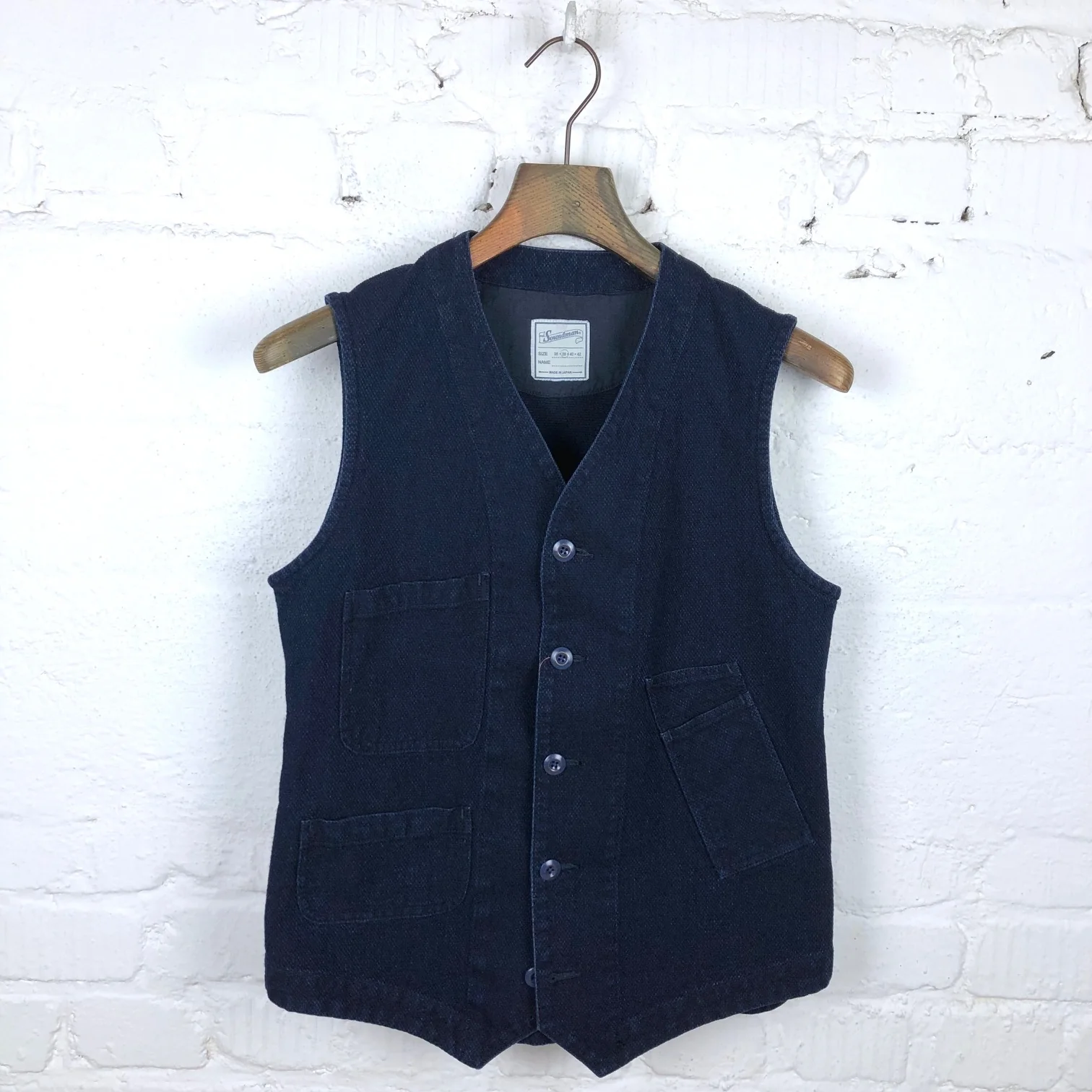 soundman | marcy waistcoat indigo