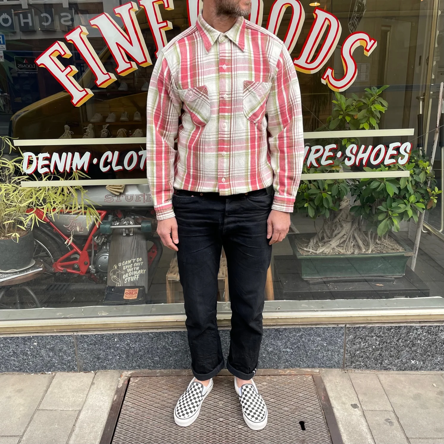 stevenson overall co. | dominator shirt - red plaid - Image 2