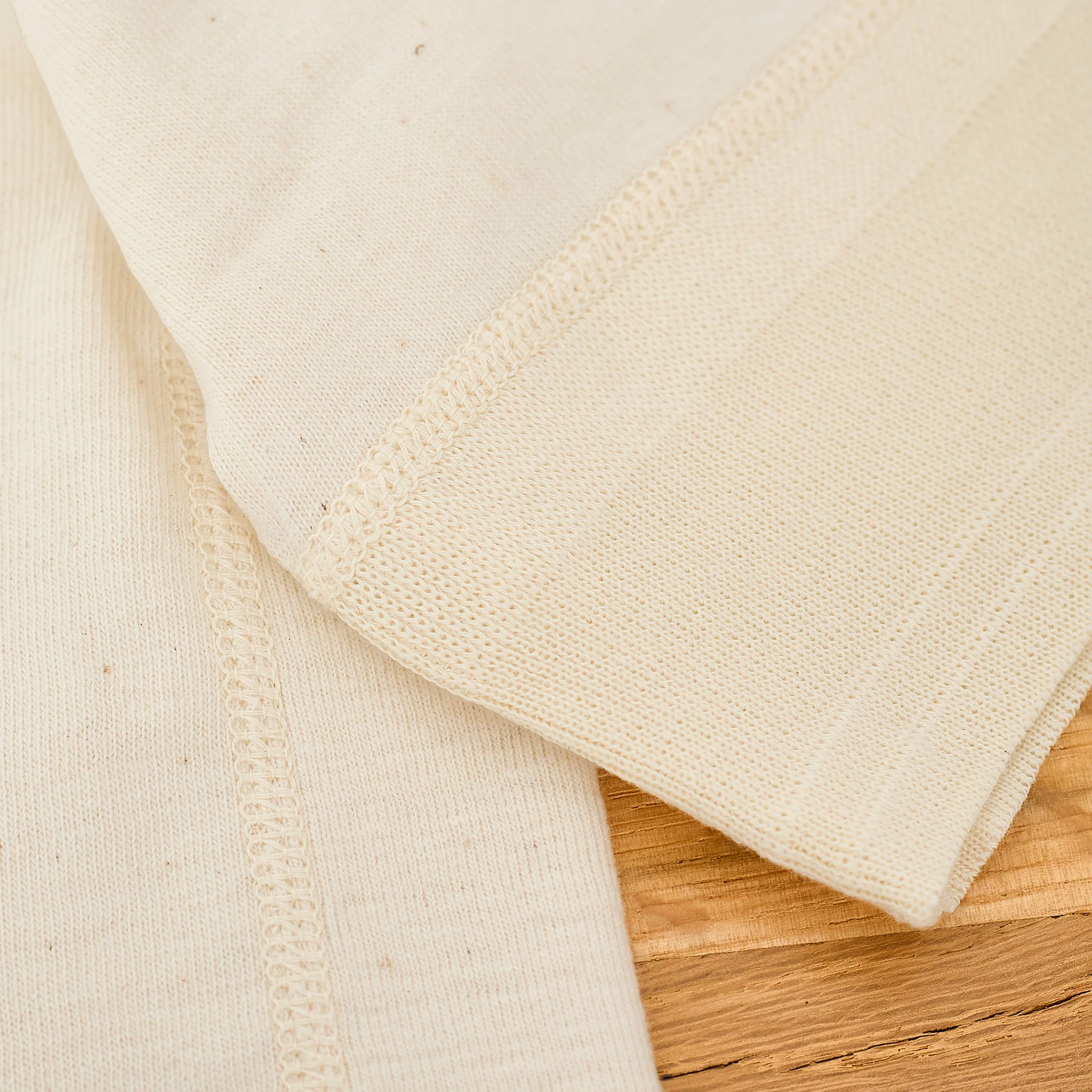 stevenson overall co. | loopwheel short sleeve henley oatmeal - Image 4