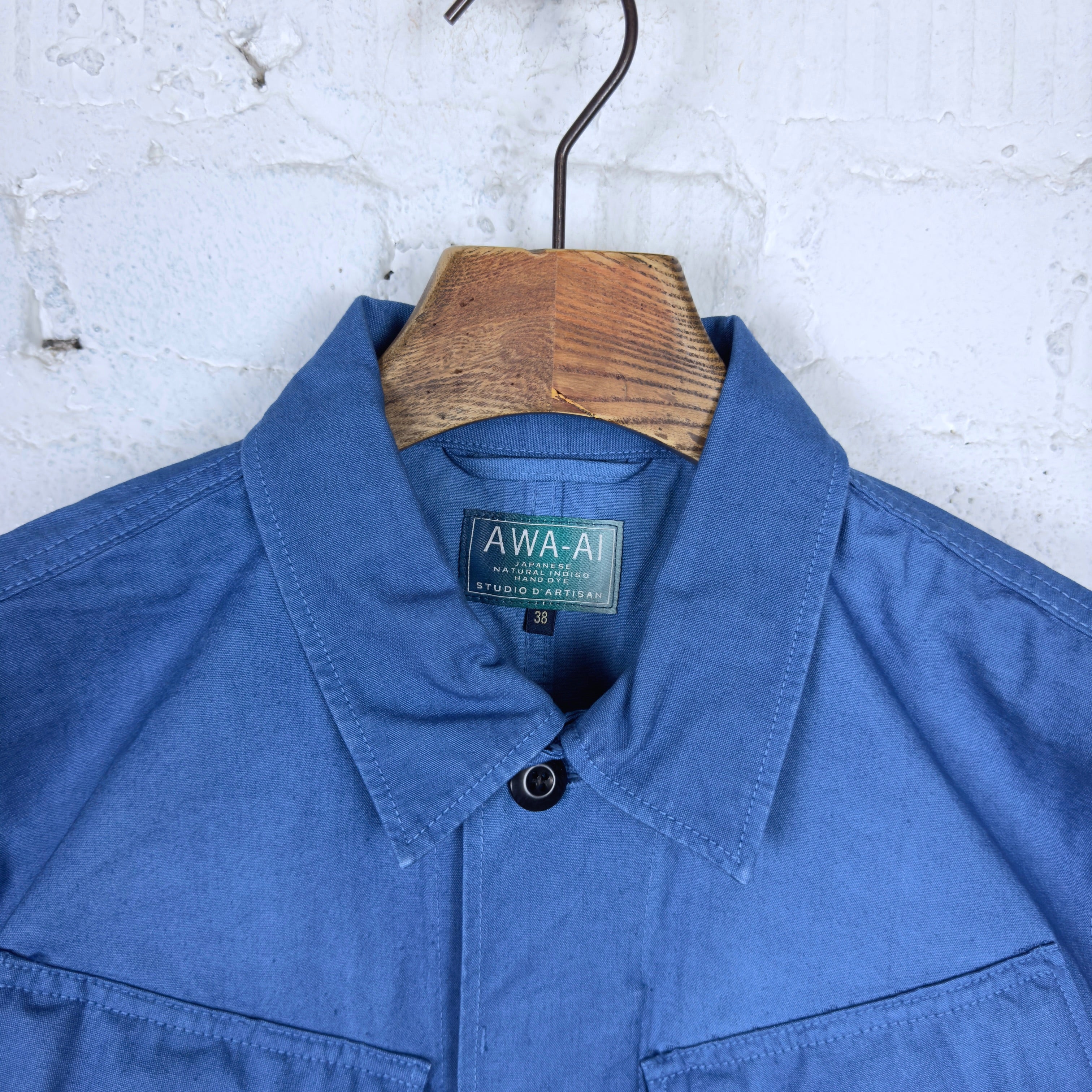 studio d'artisan | 4590 "awa-ai" natural indigo fatigue jacket - Image 2
