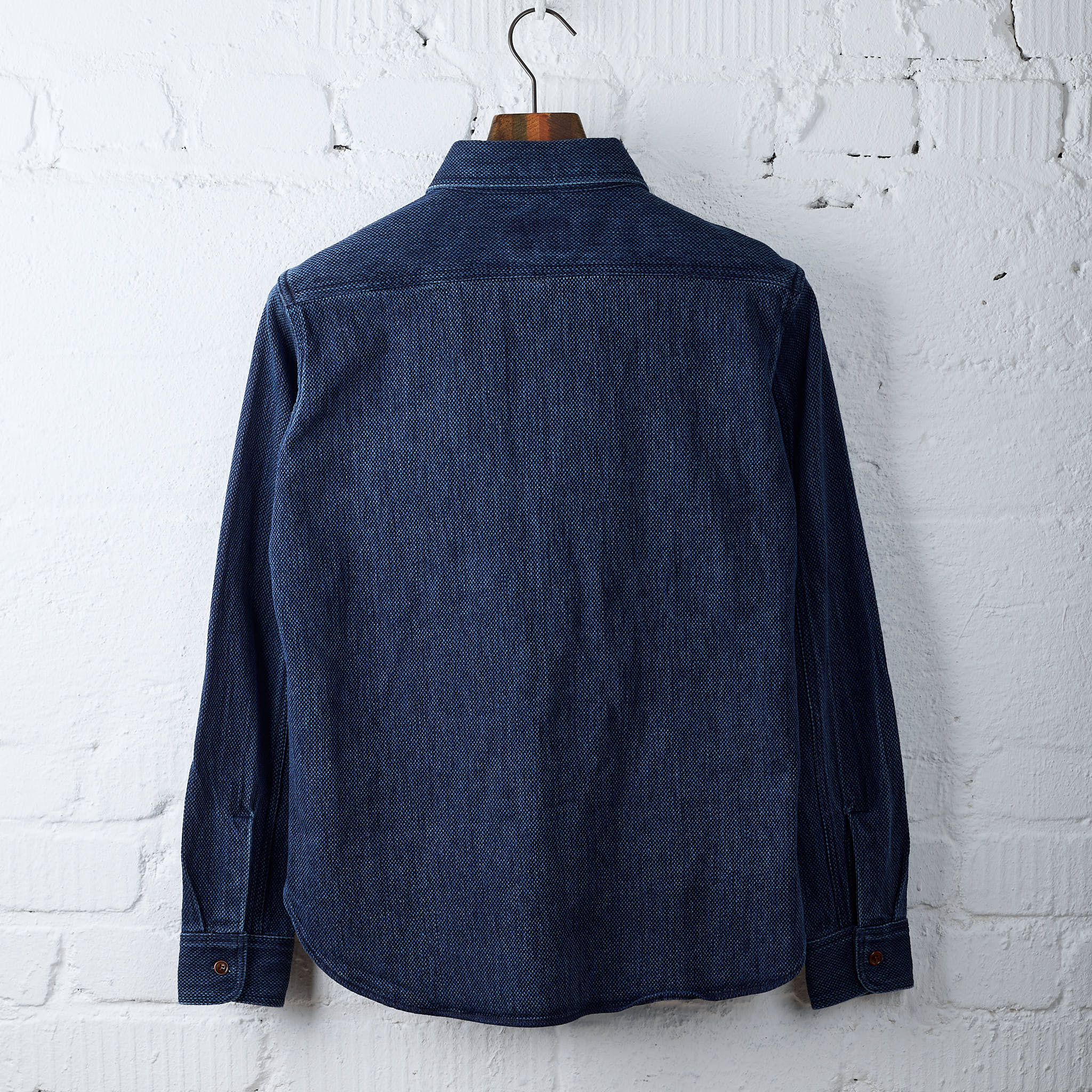 studio d'artisan | 5713u heavyweight sashiko workshirt - washed indigo - Image 2