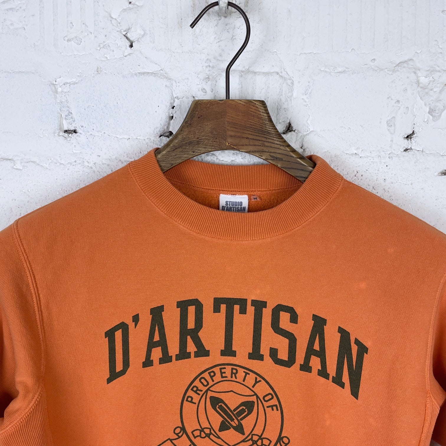 studio d'artisan | 8123b reverse style sweatshirt "university" - orange - Image 3