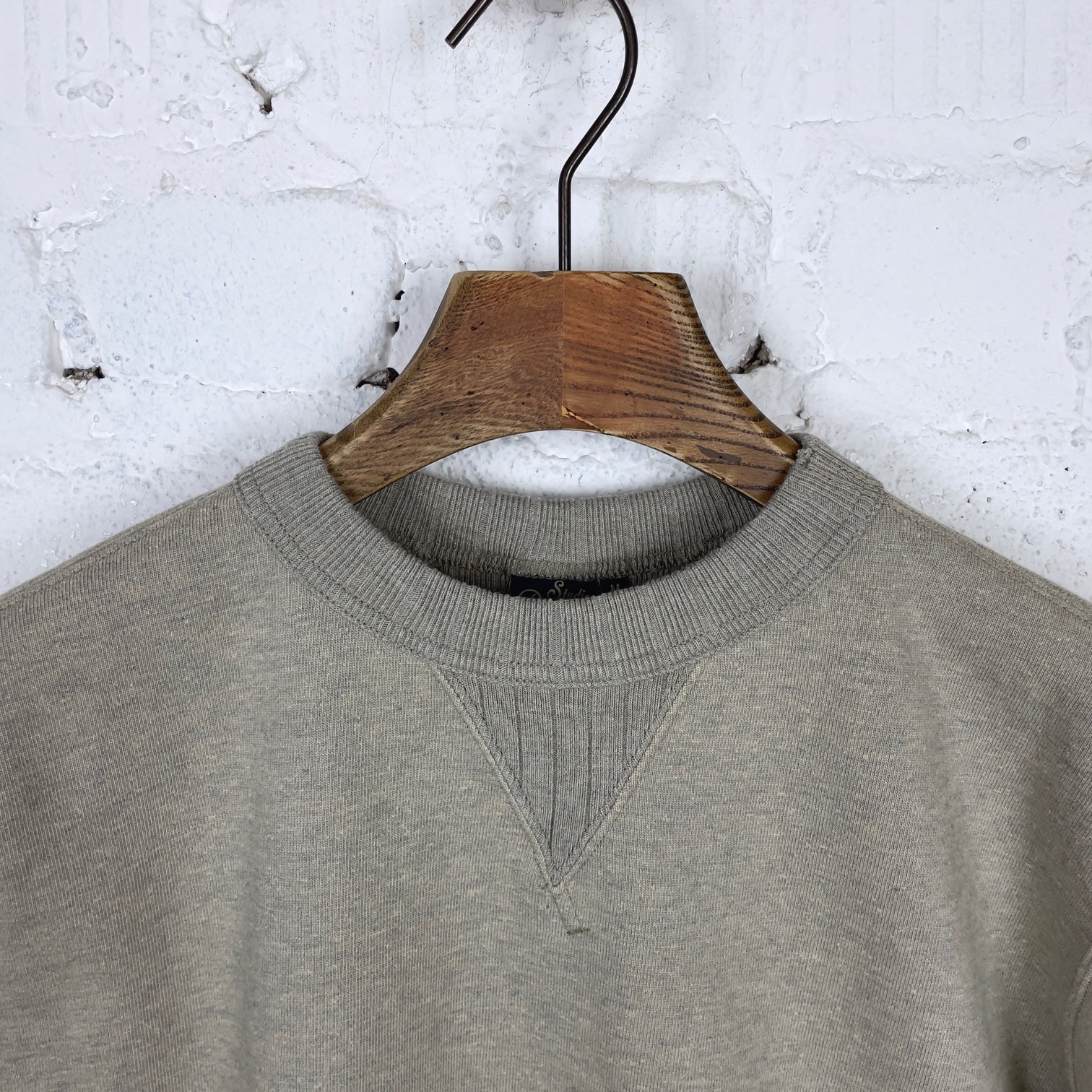 studio d'artisan | 9885 suvin gold loopwheeled sweatshirt - heather grey - Image 4