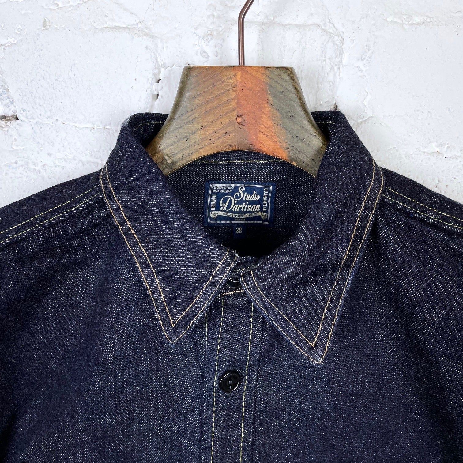 studio d'artisan | D5335 14oz denim work shirt - Image 4